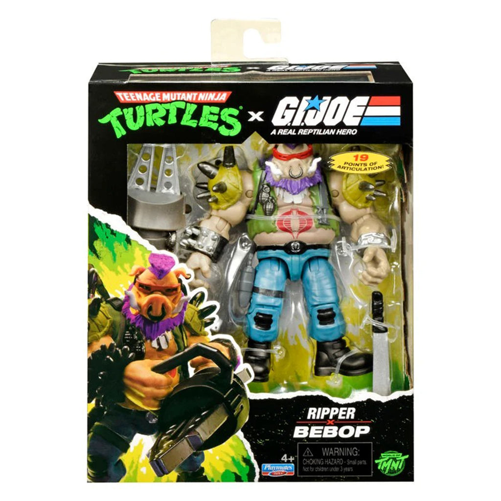 Teenage Mutant Ninja Turtles x GI Joe Bebop as Ripper Playmates Figure