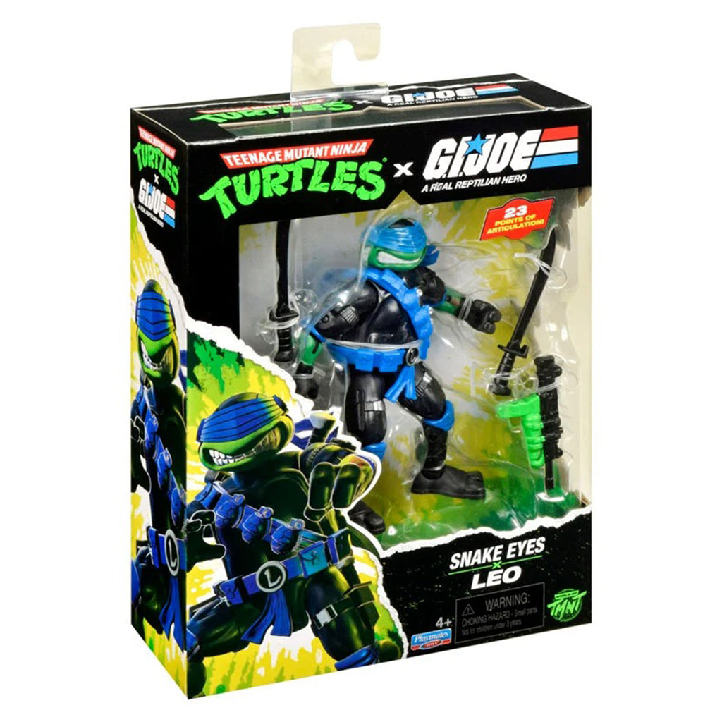 Teenage Mutant Ninja Turtles x GI Joe Leonardo as Snake Eyes Playmates Figure