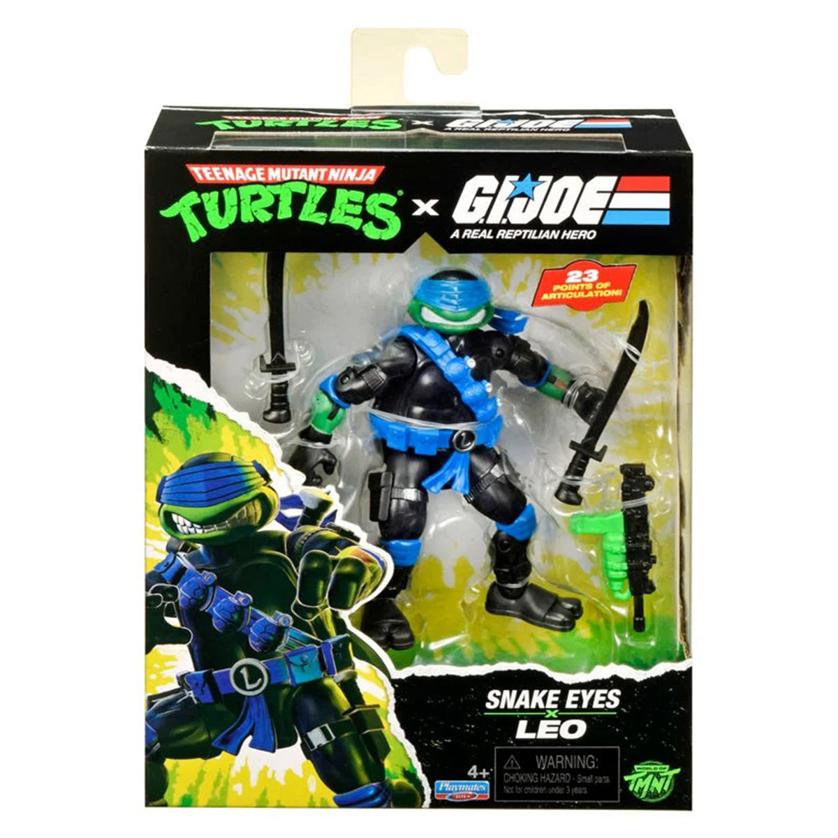 Teenage Mutant Ninja Turtles x GI Joe Leonardo as Snake Eyes Playmates Figure