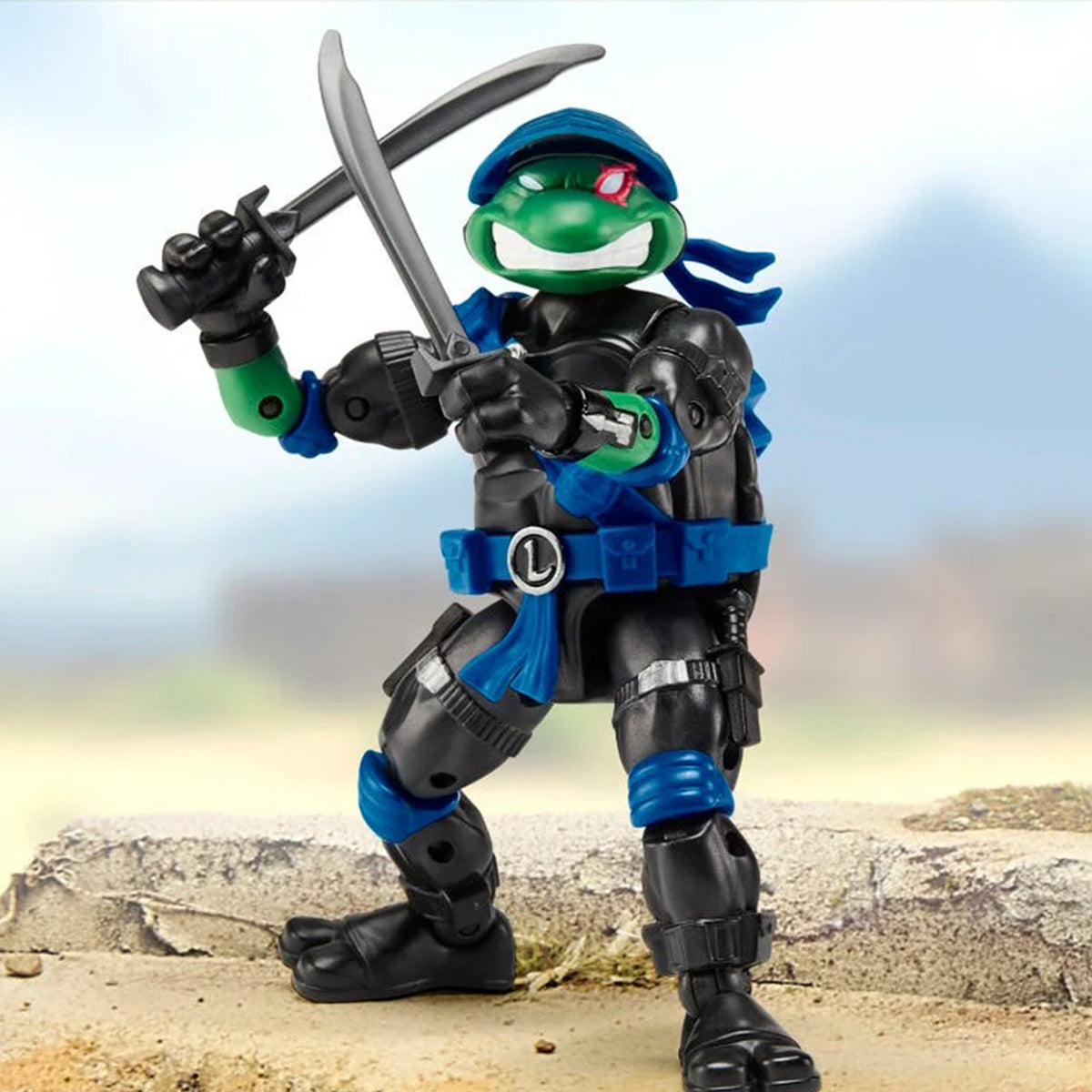 Teenage Mutant Ninja Turtles x GI Joe Leonardo as Snake Eyes Playmates Figure