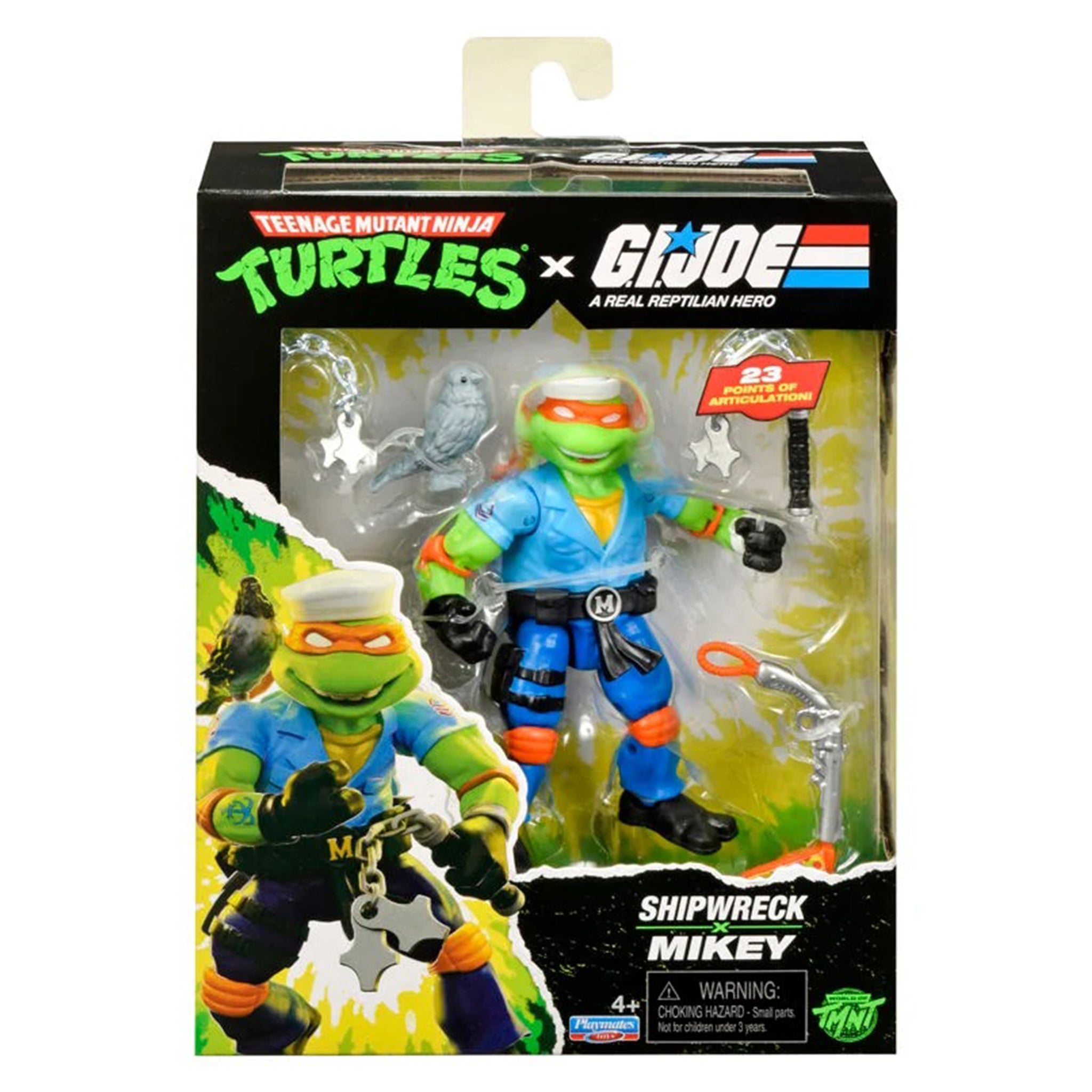 Teenage Mutant Ninja Turtles x GI Joe Michelangelo as Shipwreck Figure