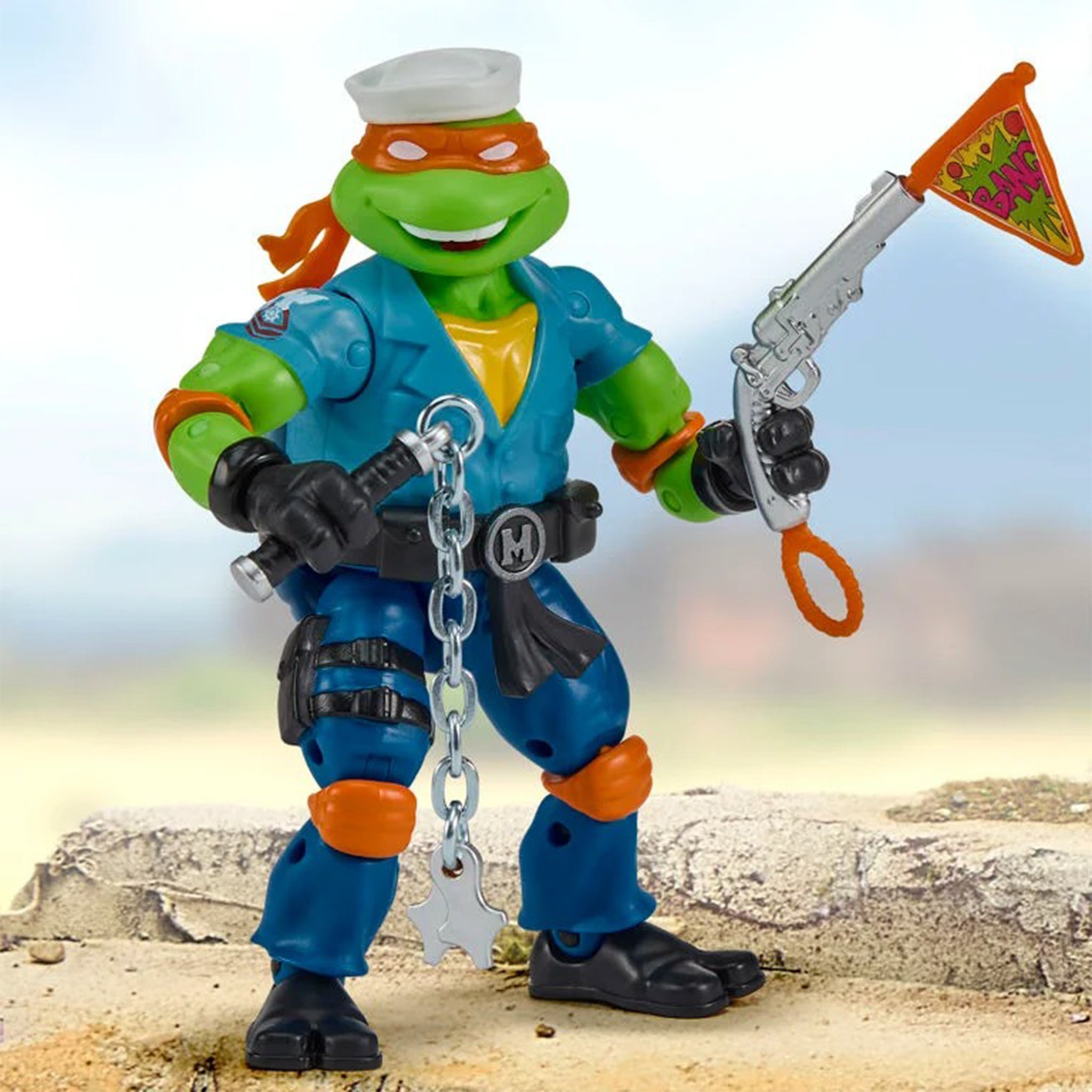 Teenage Mutant Ninja Turtles x GI Joe Michelangelo as Shipwreck Figure