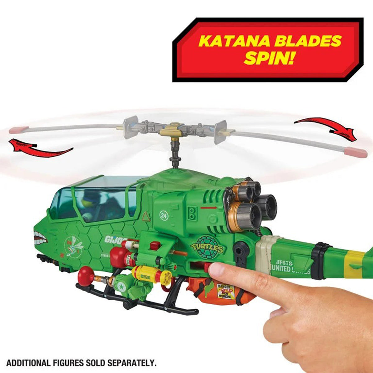 Teenage Mutant Ninja Turtles x GI Joe Turtle-Fly Copter Playmates Vehicle