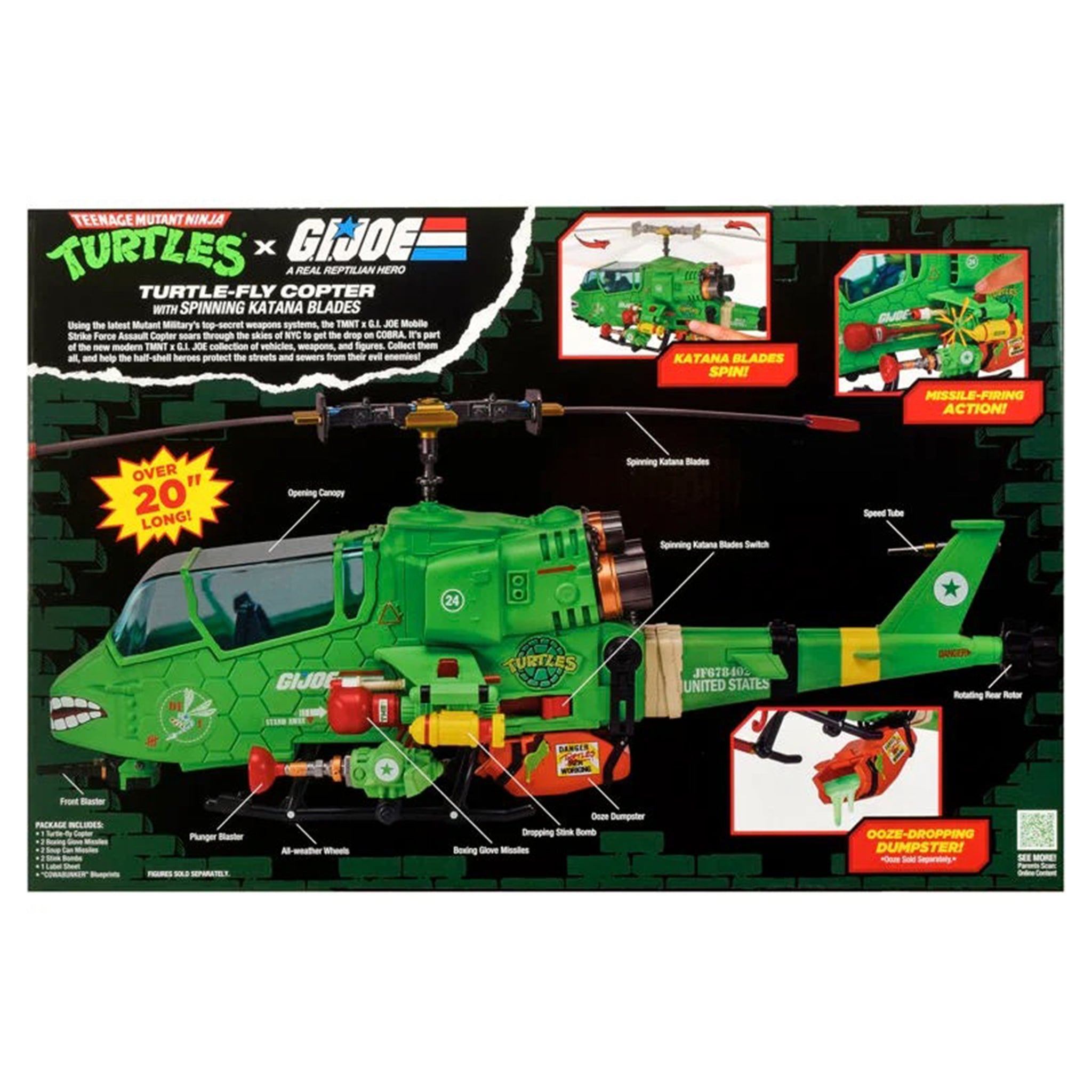 Teenage Mutant Ninja Turtles x GI Joe Turtle-Fly Copter Playmates Vehicle
