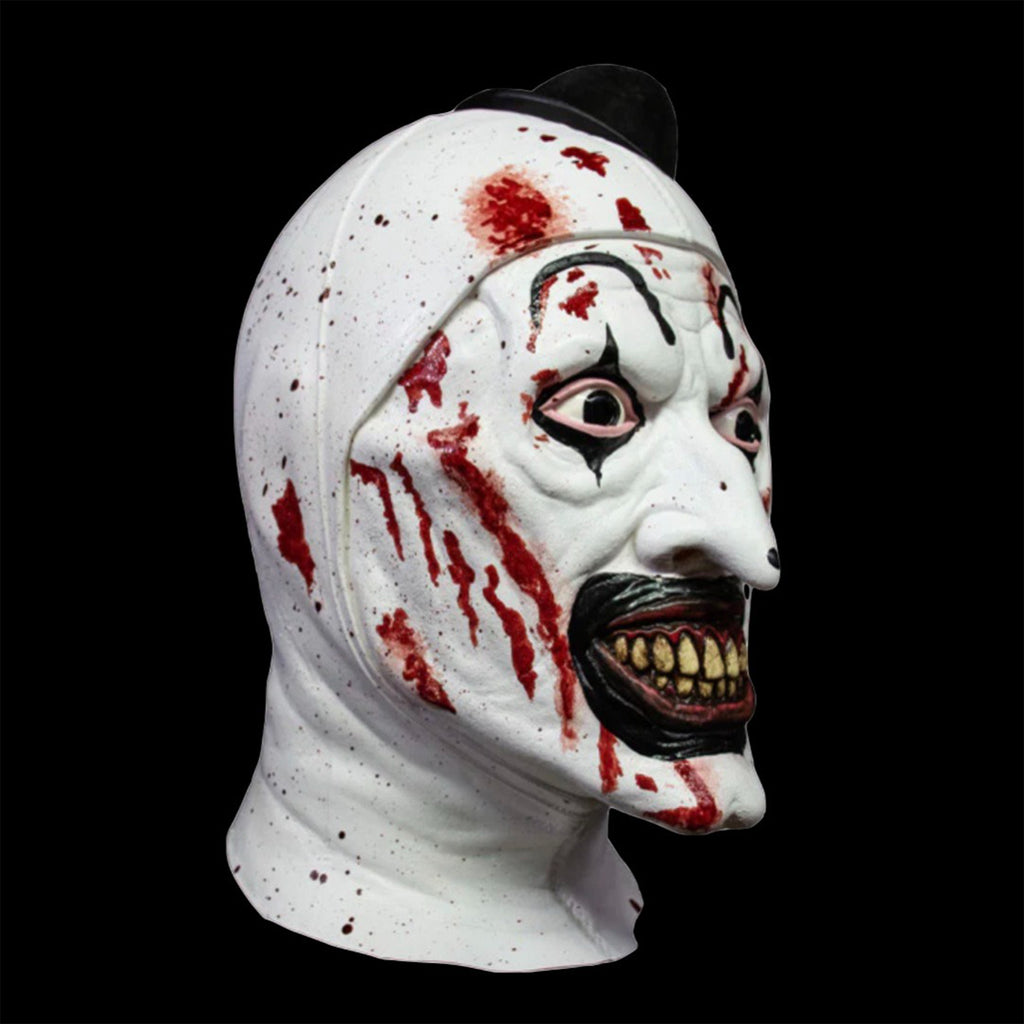 Terrifier Art the Clown Bloody Version Trick Or Treat Studios Full Head Latex Mask – Terrifier, Trick or Treat Studios, 35 cm, 2024, brand new collector item, Uncanny Collectibles Dublin Ireland