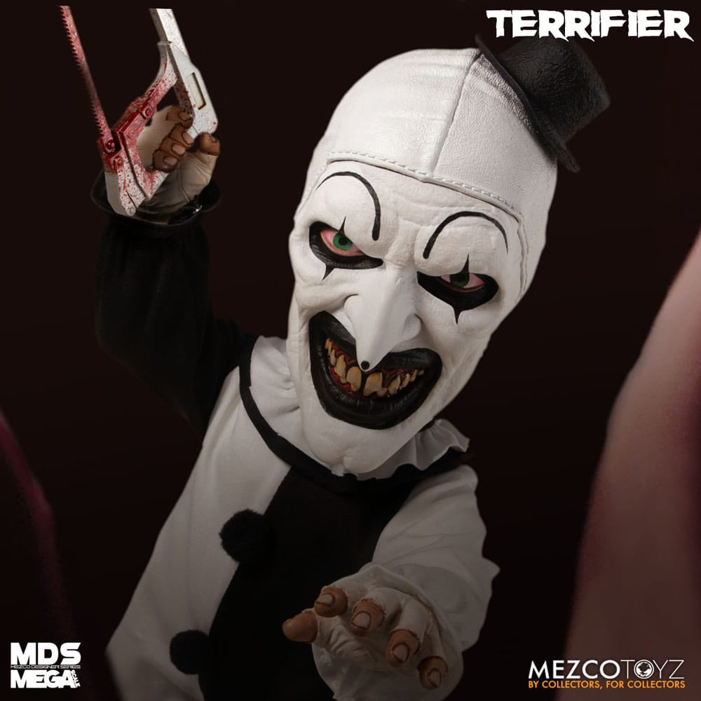 Terrifier Art the Clown MDS Mega Scale Mezco Toyz Roto Plush Figure With Sound 45cm – Terrifier, Mezco Toyz, 45 cm, 2022, brand new collector item, Uncanny Collectibles Dublin Ireland