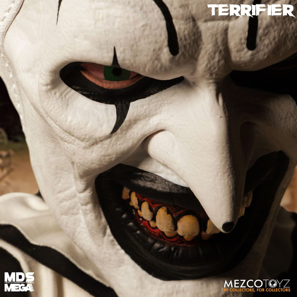 Terrifier Art the Clown MDS Mega Scale Mezco Toyz Roto Plush Figure With Sound 45cm – Terrifier, Mezco Toyz, 45 cm, 2022, brand new collector item, Uncanny Collectibles Dublin Ireland