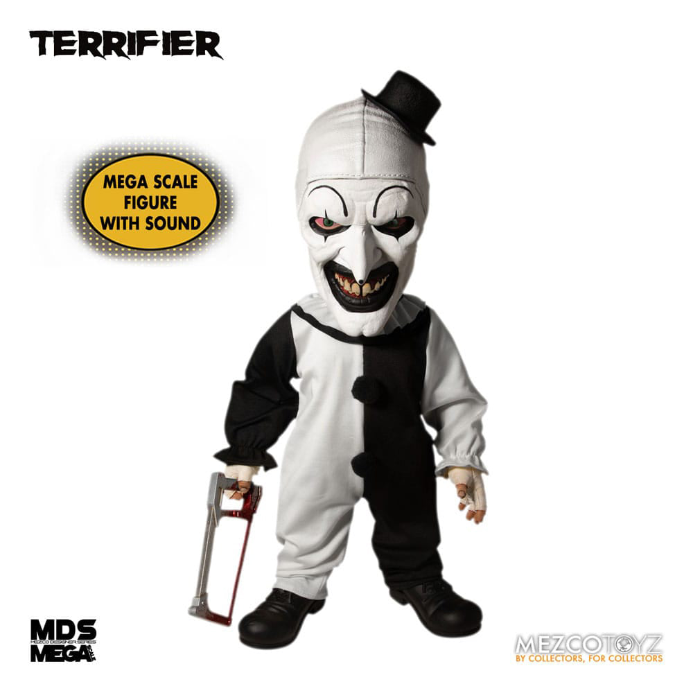 Terrifier Art the Clown MDS Mega Scale Mezco Toyz Roto Plush Figure With Sound 45cm – Terrifier, Mezco Toyz, 45 cm, 2022, brand new collector item, Uncanny Collectibles Dublin Ireland