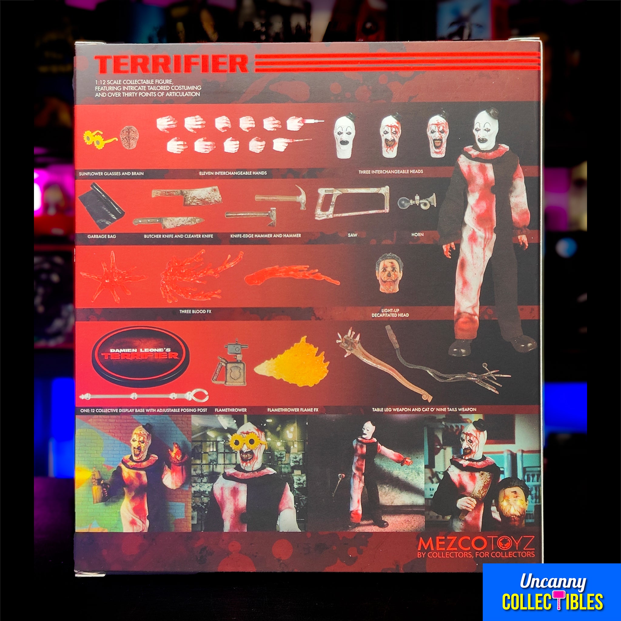 Terrifier Art The Clown Mezco Toyz One:12 Collective Deluxe Action Figure 2025 17cm – Terrifier, Mezco Toyz, 17 cm, 2025, brand new collector item, Uncanny Collectibles Dublin Ireland