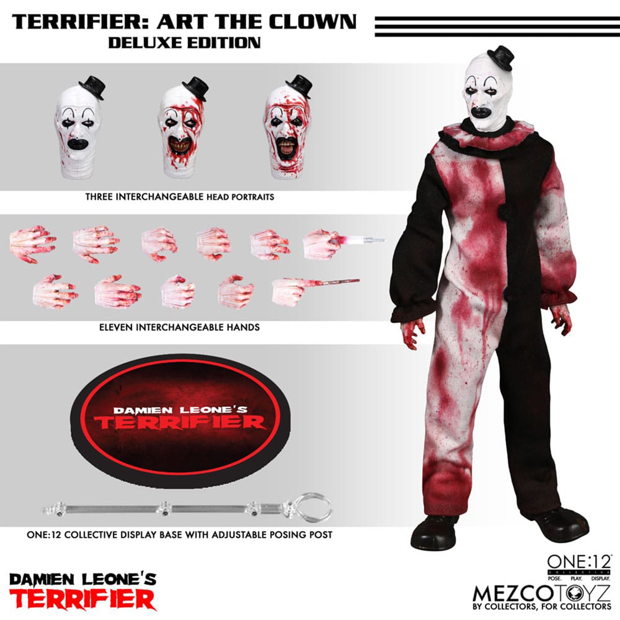 Terrifier Art The Clown Mezco Toyz One:12 Collective Deluxe Action Figure 2025 17cm – Terrifier, Mezco Toyz, 17 cm, 2025, brand new collector item, Uncanny Collectibles Dublin Ireland