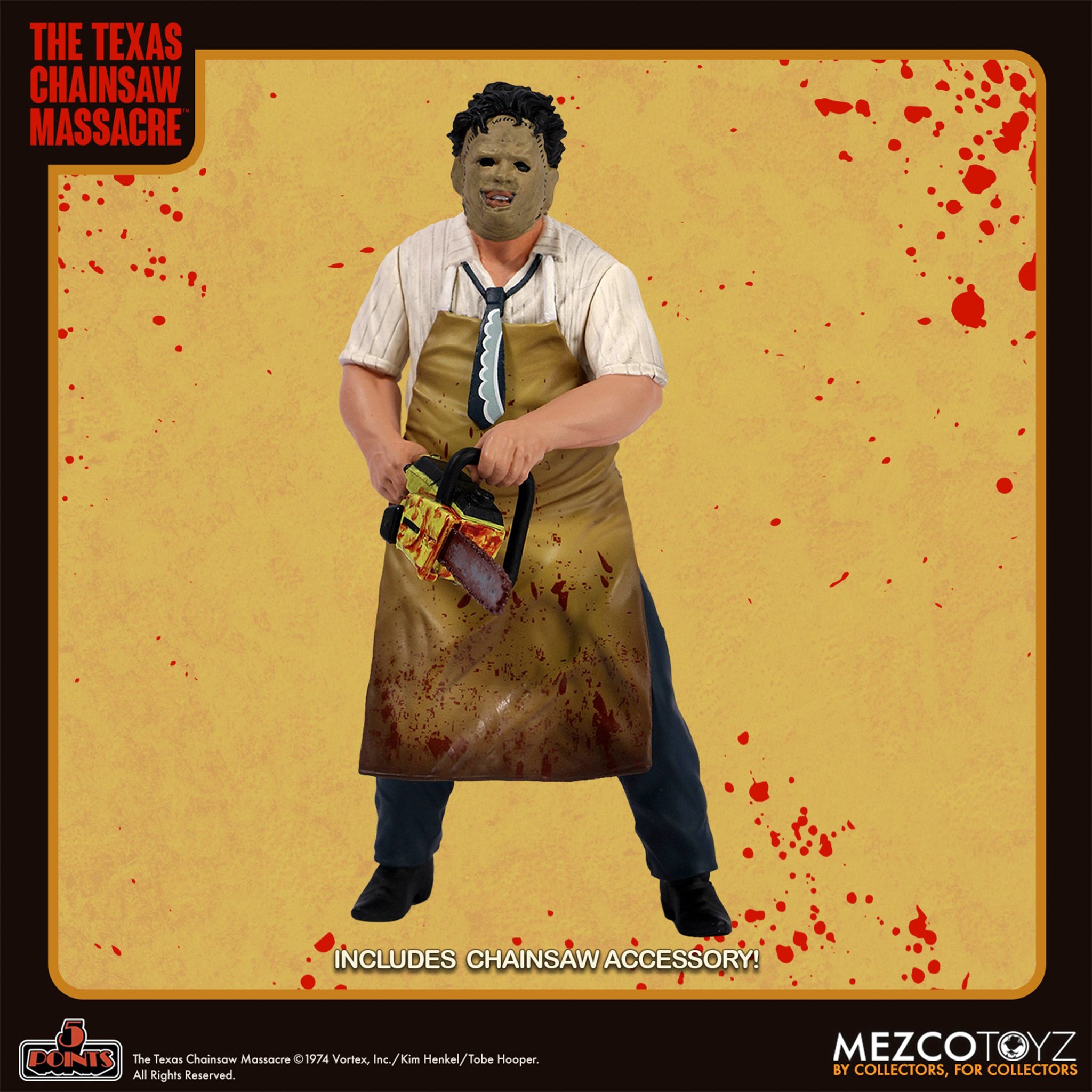 Texas Chainsaw Massacre 1974 Leatherface 5 Points Mezco Toyz Figure – photo 2 of 6