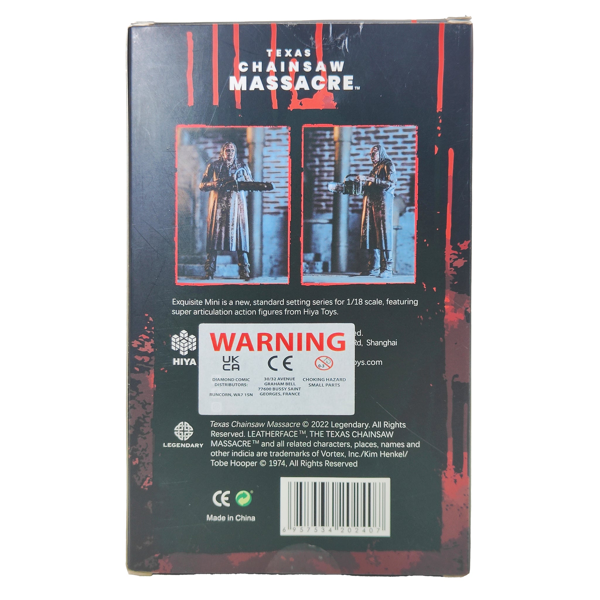 Texas Chainsaw Massacre 2022 Leatherface 1:18 Scale Slaughter Version Hiya Toys Action Figure Exquisite Mini Series 11cm – Texas Chainsaw Massacre, Hiya Toys, 11 cm, 2023, pre-owned collector piece, Uncanny Collectibles Dublin Ireland