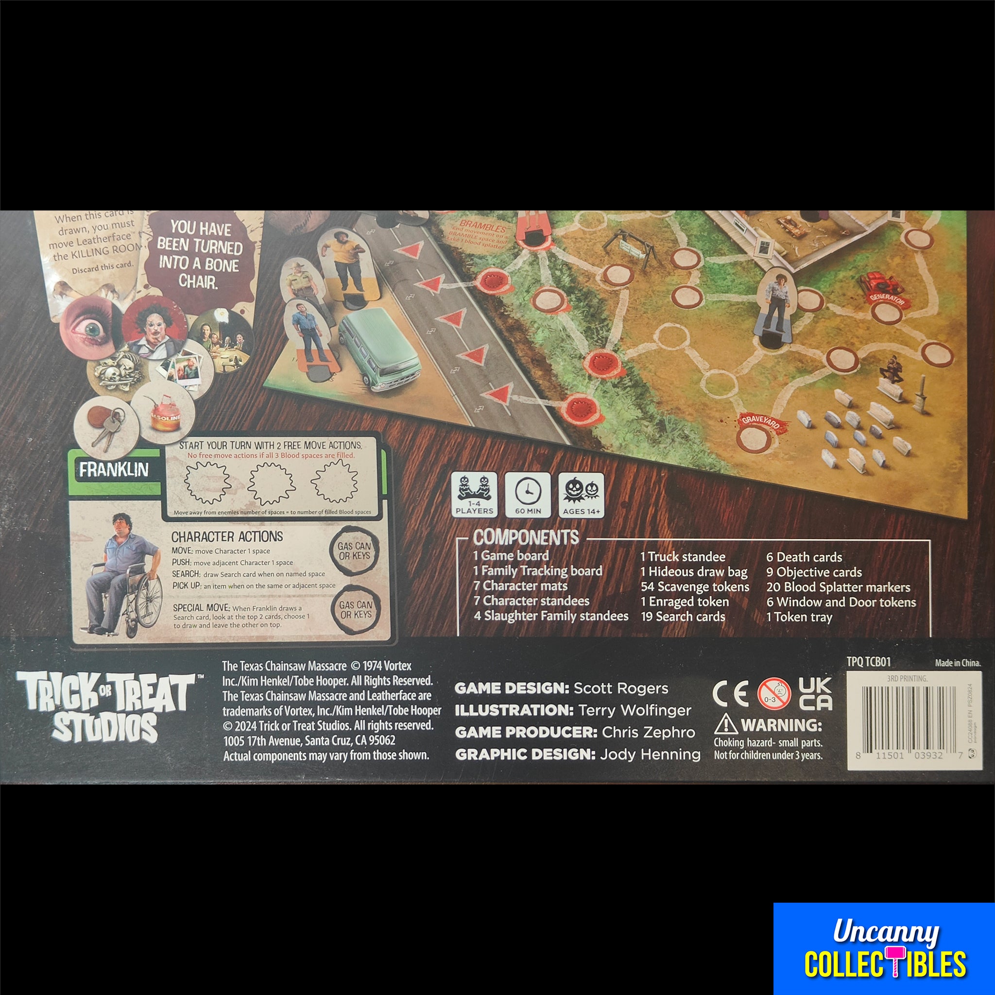 Texas Chainsaw Massacre Board Game Trick Or Treat Studios – Texas Chainsaw Massacre, Trick or Treat Studios, -, 2024, brand new collector item, Uncanny Collectibles Dublin Ireland