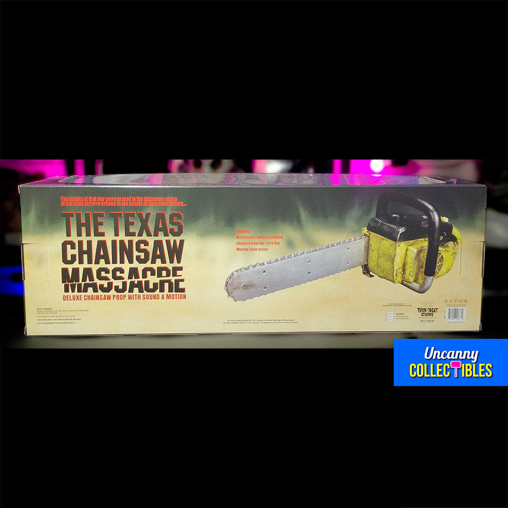 Texas Chainsaw Massacre 1:1 Chainsaw Prop With Sound By Trick or Treat Studios – Texas Chainsaw Massacre, Trick or Treat Studios, 76 cm, 2024, brand new collector item, Uncanny Collectibles Dublin Ireland