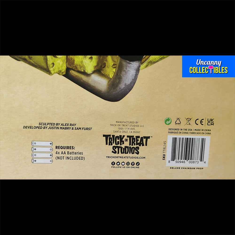 Texas Chainsaw Massacre 1:1 Chainsaw Prop With Sound By Trick or Treat Studios – Texas Chainsaw Massacre, Trick or Treat Studios, 76 cm, 2024, brand new collector item, Uncanny Collectibles Dublin Ireland