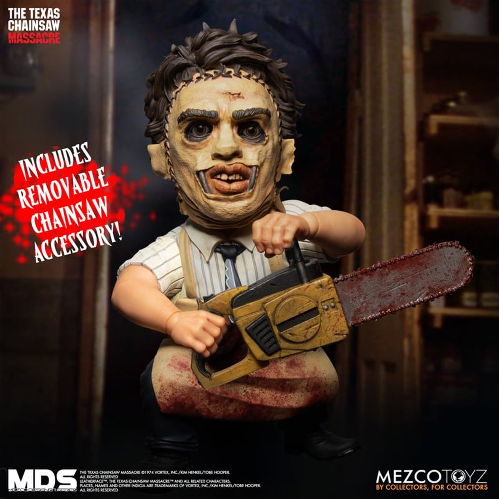 Texas Chainsaw Massacre Leatherface MDS Mezco Designer Series Action Figure 15cm