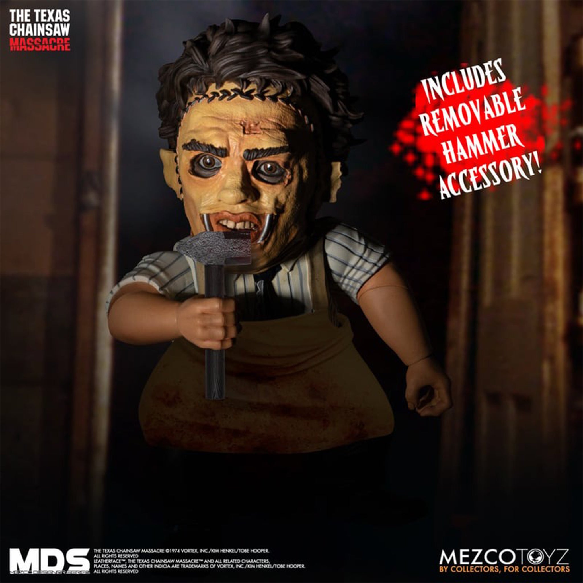 Texas Chainsaw Massacre Leatherface MDS Mezco Designer Series Action Figure 15cm