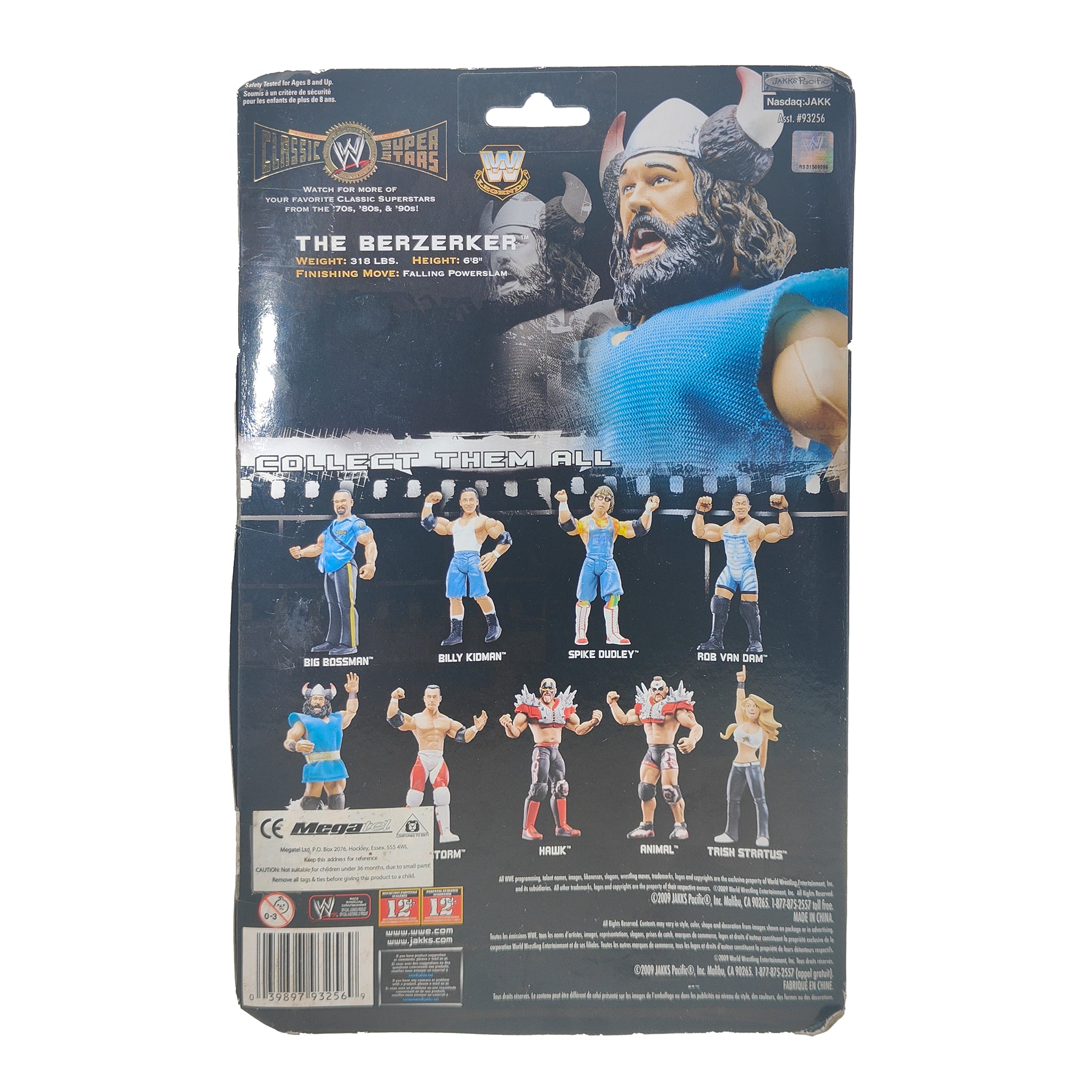 The Berzerker WWE Classic Superstars Series 23 Jakks Pacific Action Figure 2009 18cm – WWE, JAKKS Pacific, 18 cm, 2009, pre-owned collector piece, Uncanny Collectibles Dublin Ireland