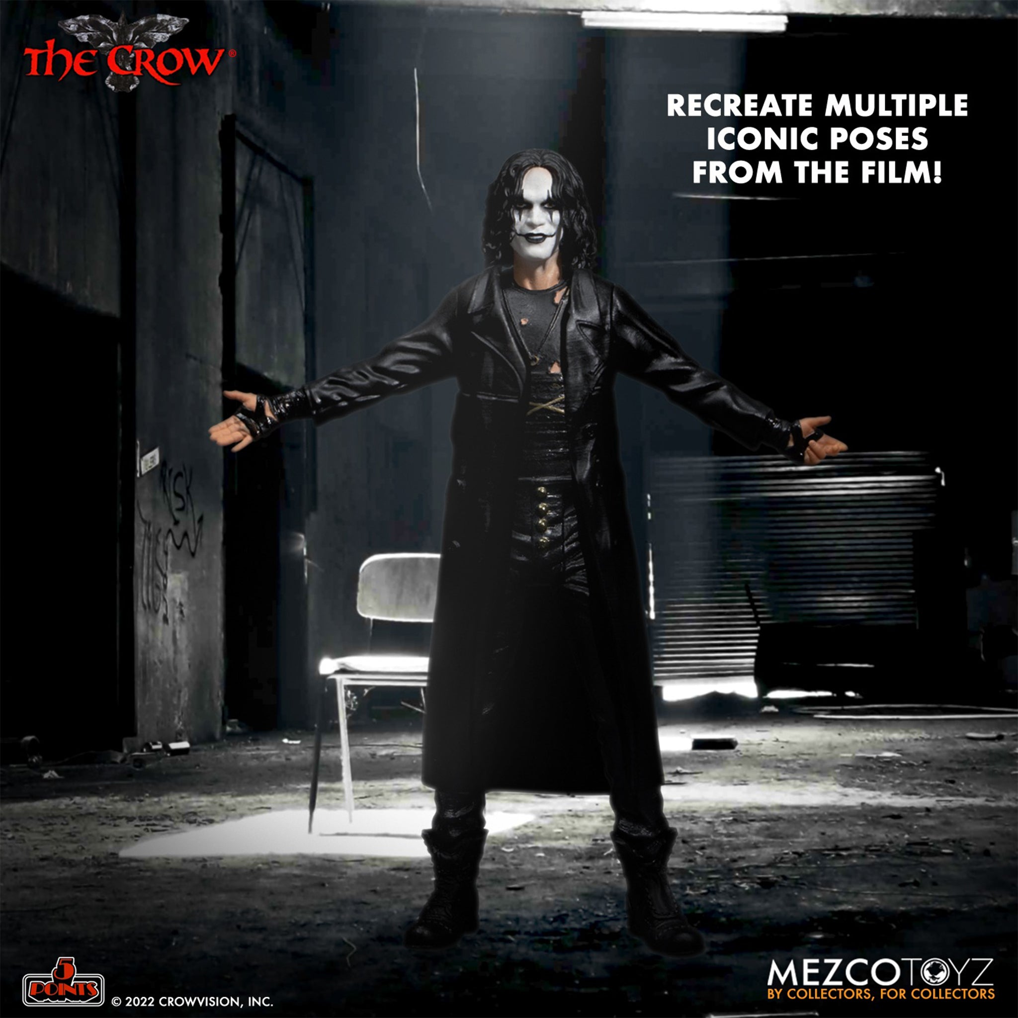 The Crow 5 Points Deluxe Mezco Toyz Box Set, Movie Icons & Heroes, 9.5cm, 2022, new