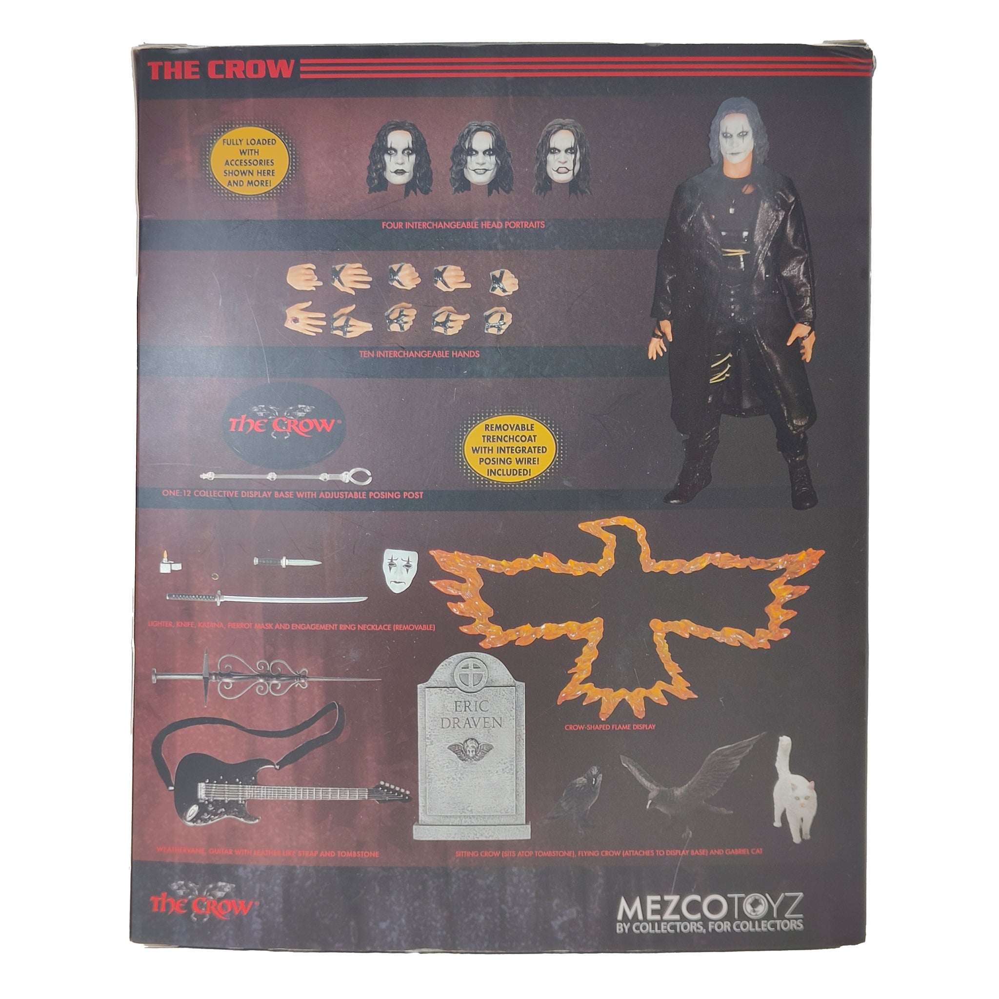 The Crow Eric Draven One:12 Collective Action Figure 2022 17cm – Movie Icons & Heroes, Mezco Toyz, 17 cm, 2022, pre-owned collector piece, Uncanny Collectibles Dublin Ireland