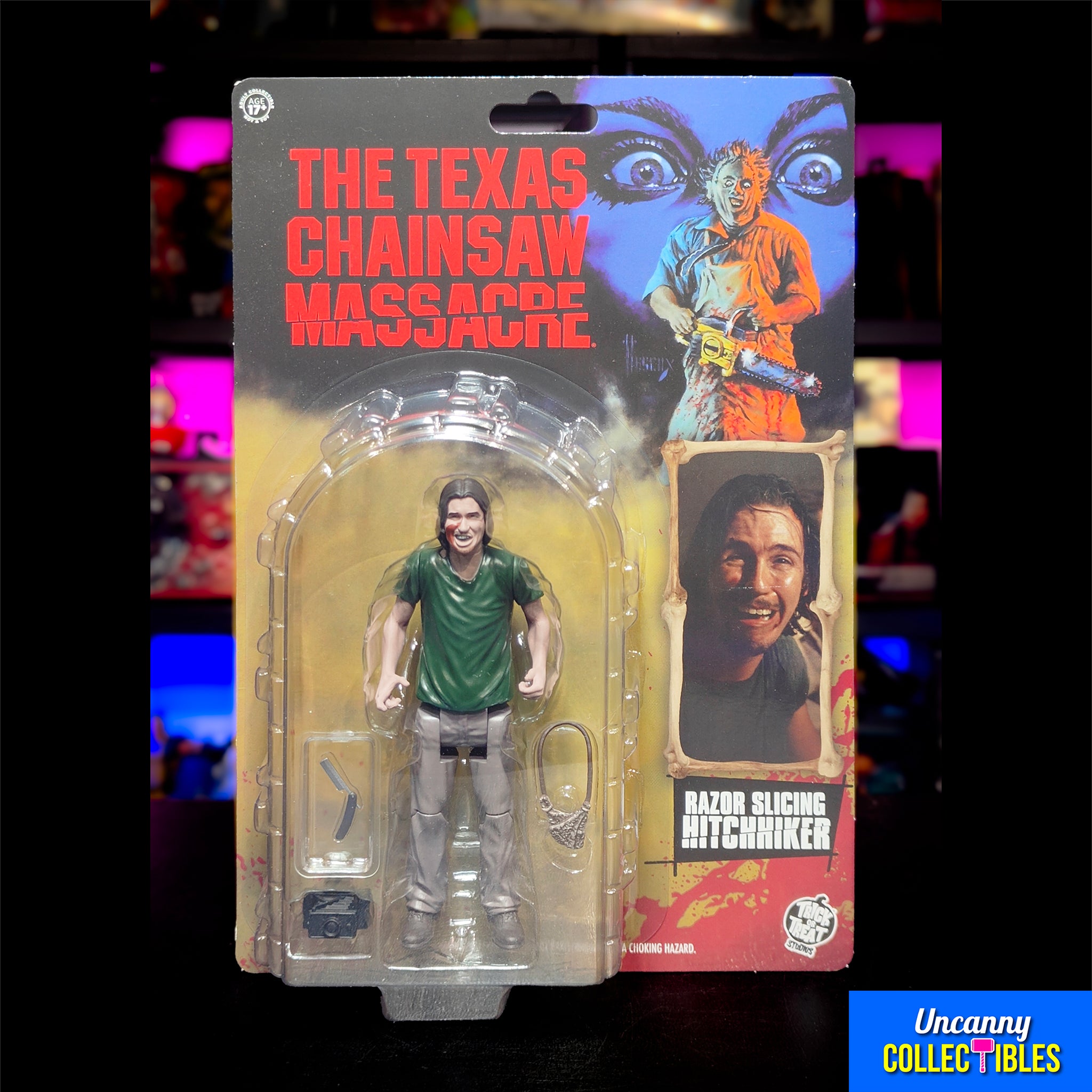 The Hitchhiker Texas Chainsaw Massacre Trick Or Treat Studios Action Figure 13 cm – Texas Chainsaw Massacre, Trick or Treat Studios, 13 cm, 2025, brand new collector item, Uncanny Collectibles Dublin Ireland