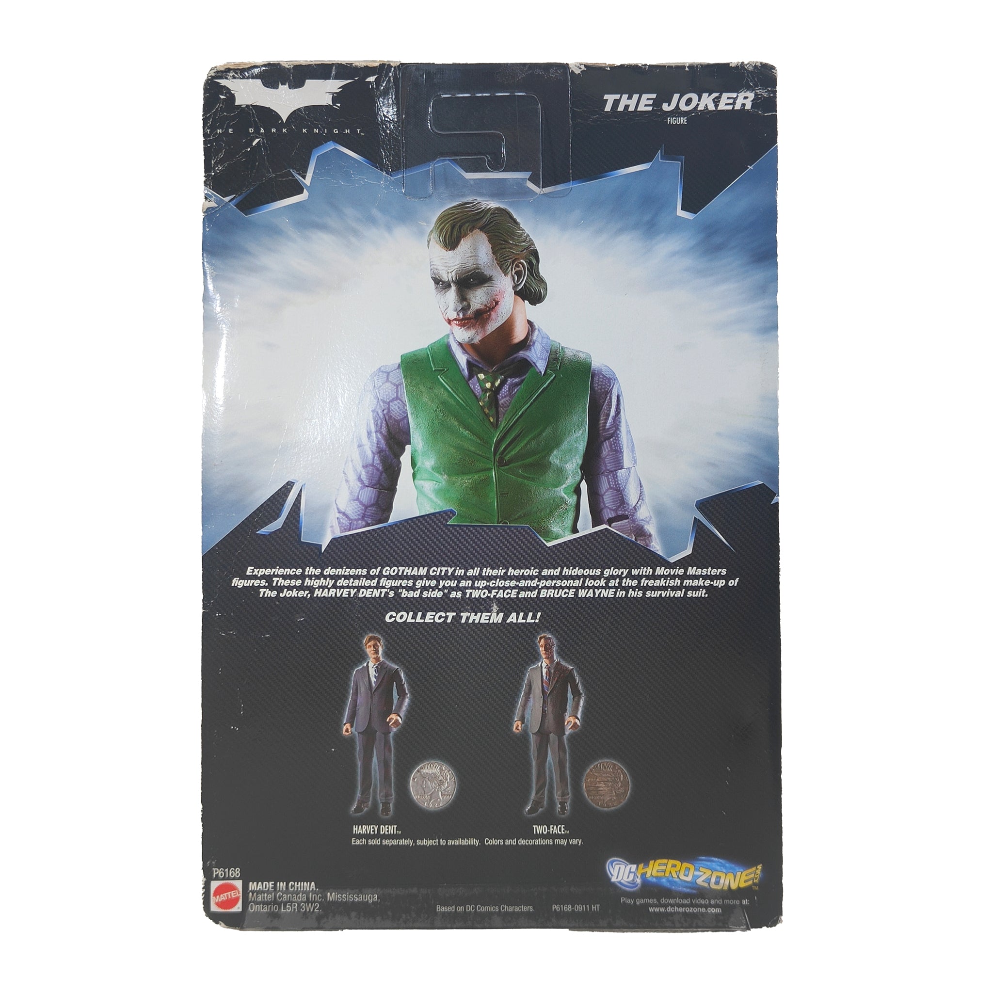 The Joker The Dark Knight Movie Masters Mattel  Action Figure – Batman, Mattel, 15 cm, pre-owned collector piece, Uncanny Collectibles Dublin Ireland