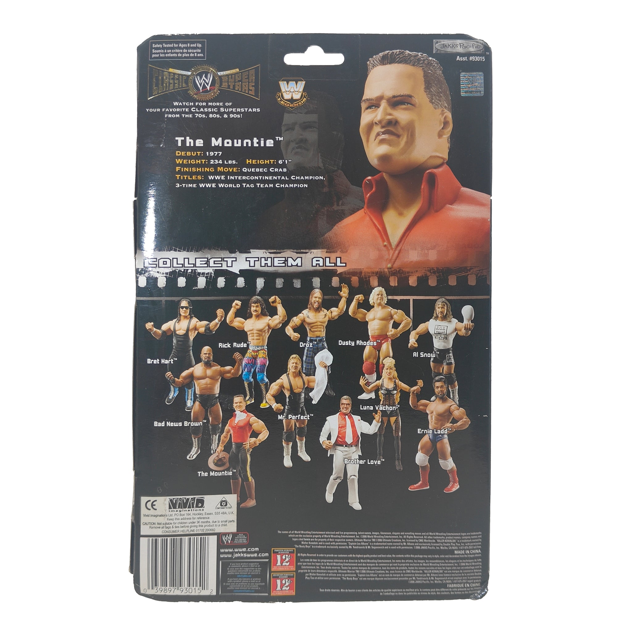 The Mountie WWE Classic Superstars Series 13 Jakks Pacific Action Figure 2006 18cm – WWE, JAKKS Pacific, 18 cm, 2006, pre-owned collector piece, Uncanny Collectibles Dublin Ireland