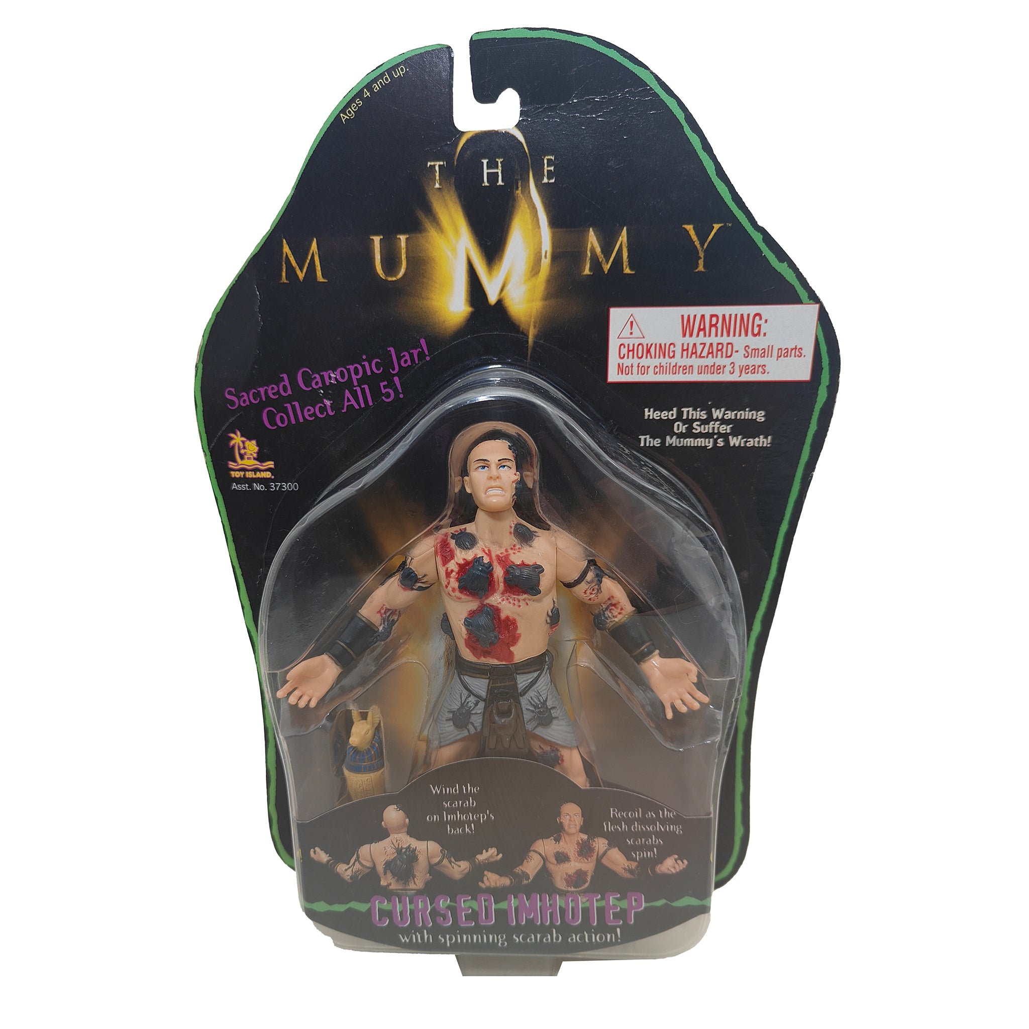 The Mummy Cursed Imhotep Toy Island Action Figure 1998 15cm – Movie Icons & Heroes, Vintage Brands, 15 cm, 1998, pre-owned collector piece, Uncanny Collectibles Dublin Ireland