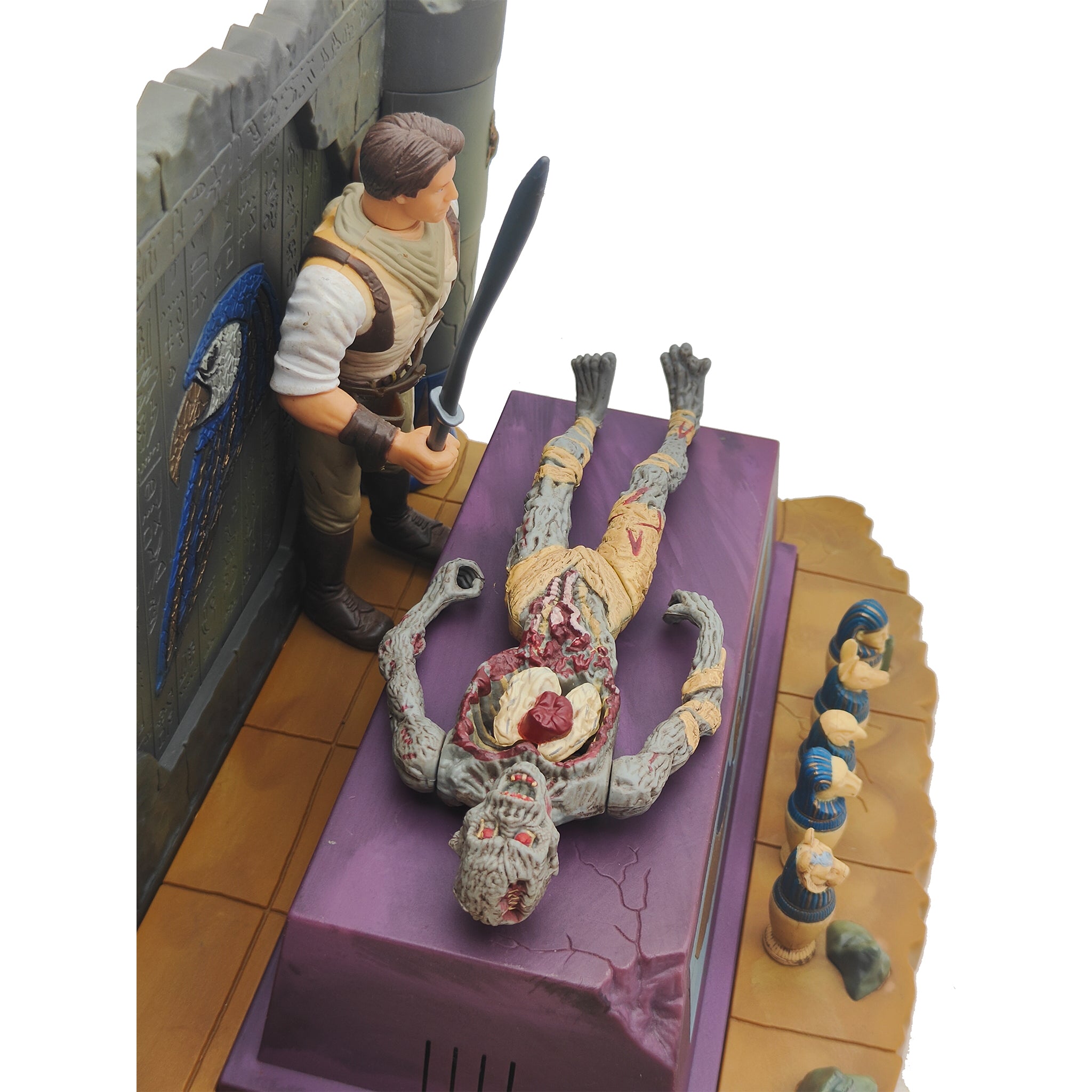 The Mummy The Chamber Electronic Re-Animation Playset Toy Island 1998 – Movie Icons & Heroes, Vintage Brands, 15 cm, 1998, pre-owned collector piece, Uncanny Collectibles Dublin Ireland