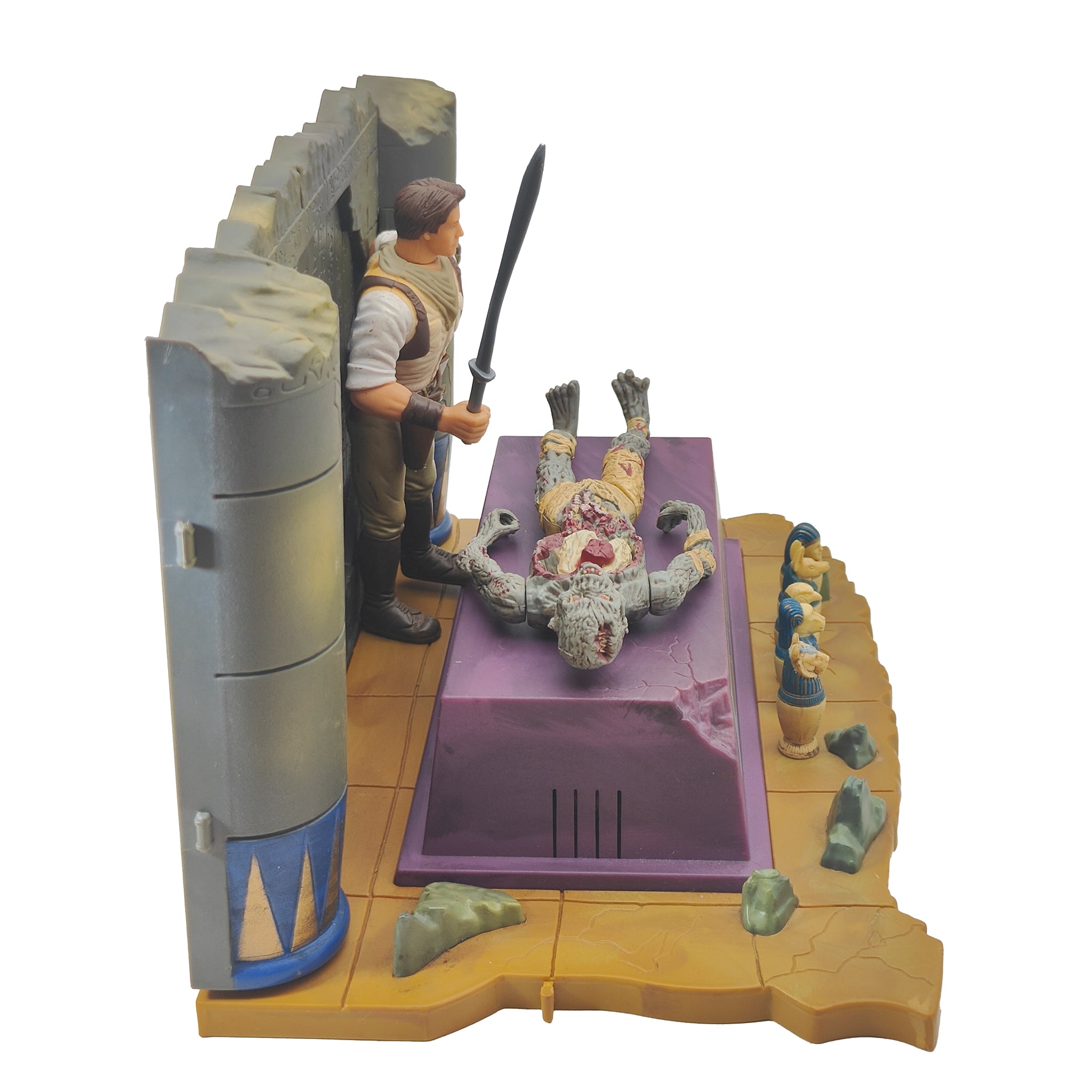 The Mummy The Chamber Electronic Re-Animation Playset Toy Island 1998 – Movie Icons & Heroes, Vintage Brands, 15 cm, 1998, pre-owned collector piece, Uncanny Collectibles Dublin Ireland