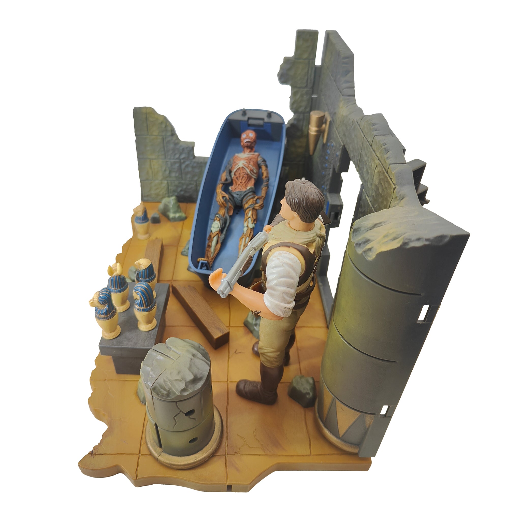 The Mummy The Tomb Electronic Re-Animation Playset Toy Island 1998 – Movie Icons & Heroes, Vintage Brands, 15 cm, 1998, pre-owned collector piece, Uncanny Collectibles Dublin Ireland