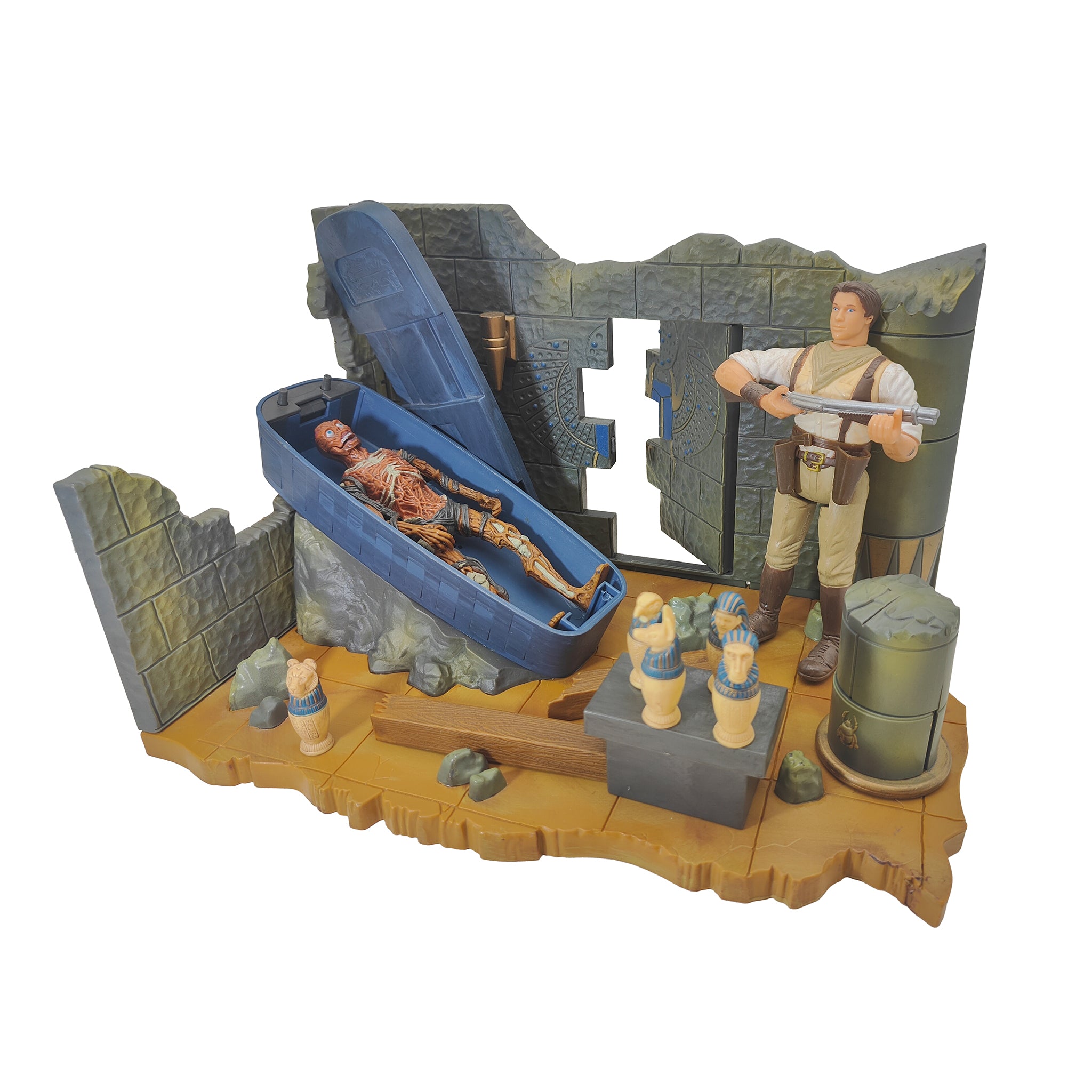 The Mummy The Tomb Electronic Re-Animation Playset Toy Island 1998 – Movie Icons & Heroes, Vintage Brands, 15 cm, 1998, pre-owned collector piece, Uncanny Collectibles Dublin Ireland