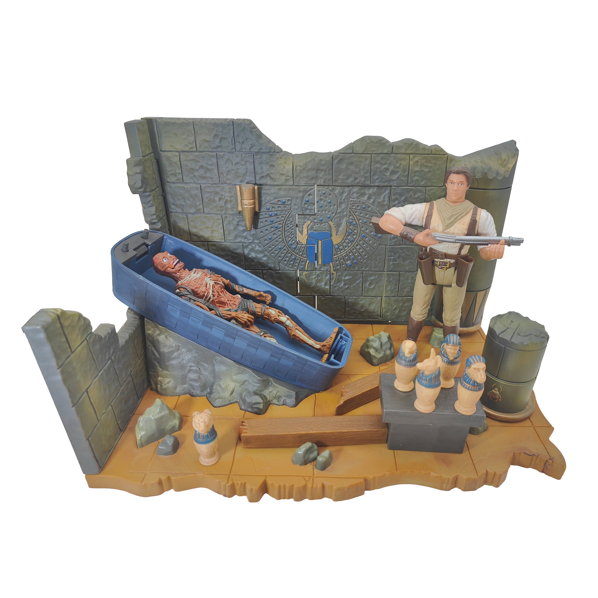 The Mummy The Tomb Electronic Re-Animation Playset Toy Island 1998 – Movie Icons & Heroes, Vintage Brands, 15 cm, 1998, pre-owned collector piece, Uncanny Collectibles Dublin Ireland