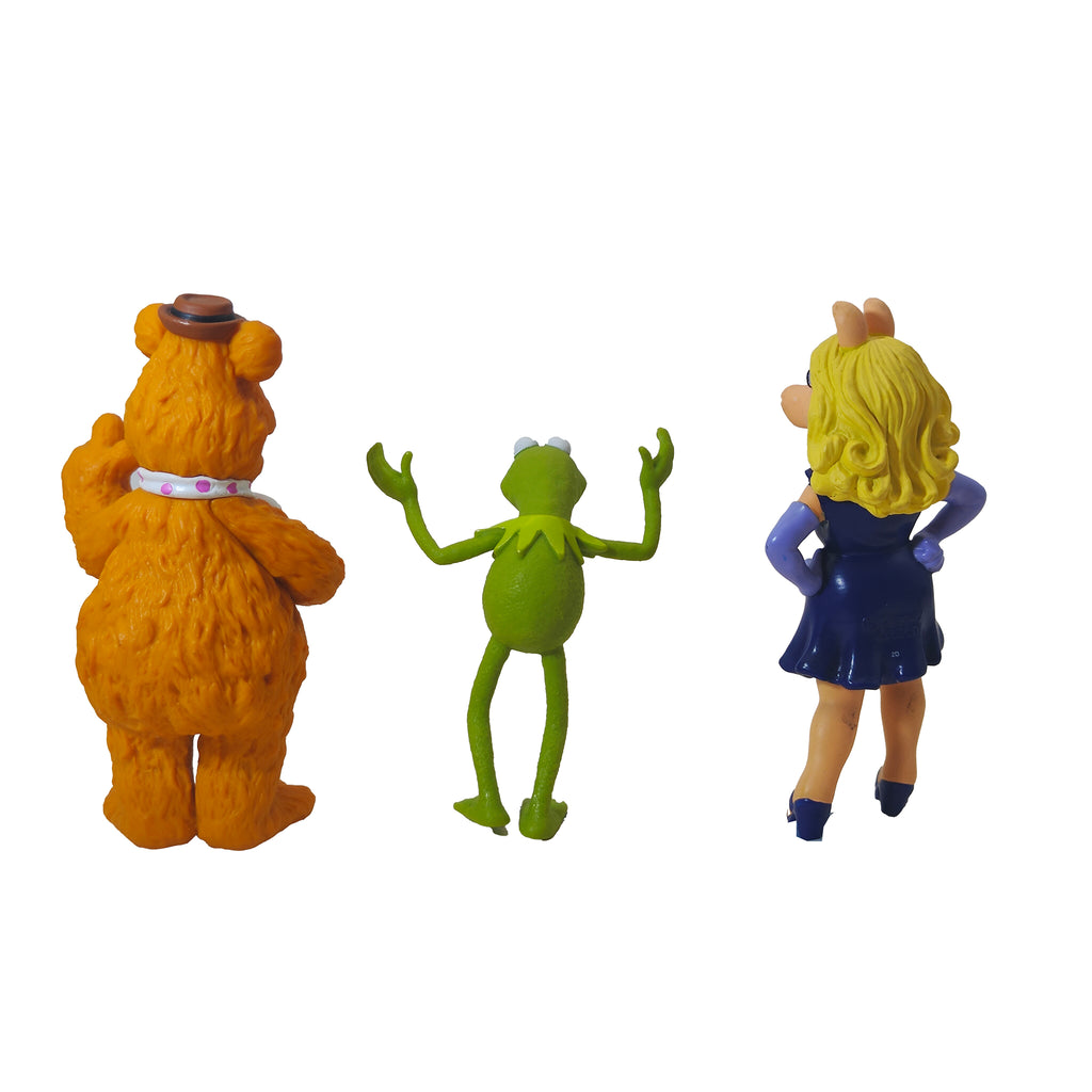 The Muppets Kermit Miss Piggy Fozzie Bear Disney Parks PVC Figure Bundle 2011