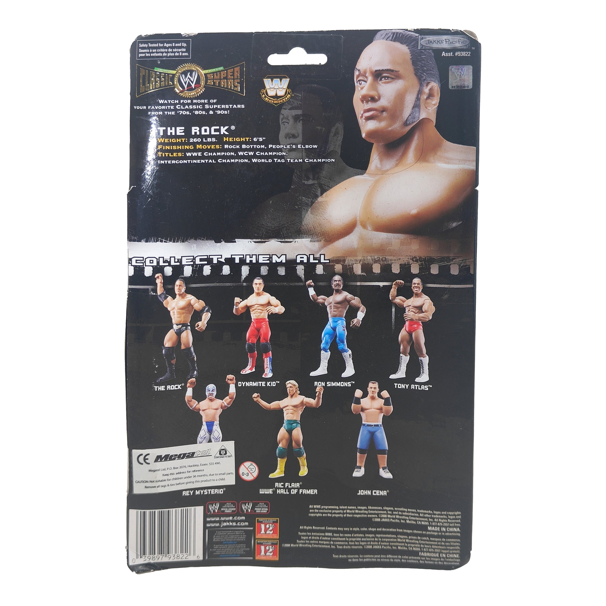 The Rock WWE Classic Superstars Series 20 Jakks Pacific Action Figure 2008 18cm