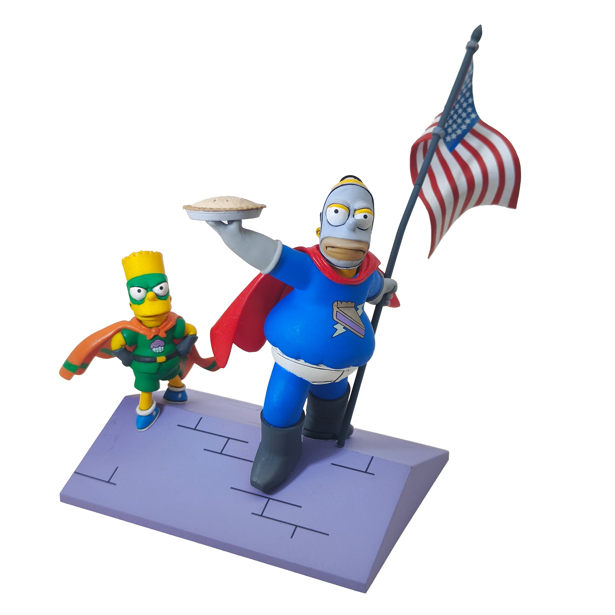 The Simpsons Homer Pie Man Bart Cupcake Kid McFarlane Figure Set 2007