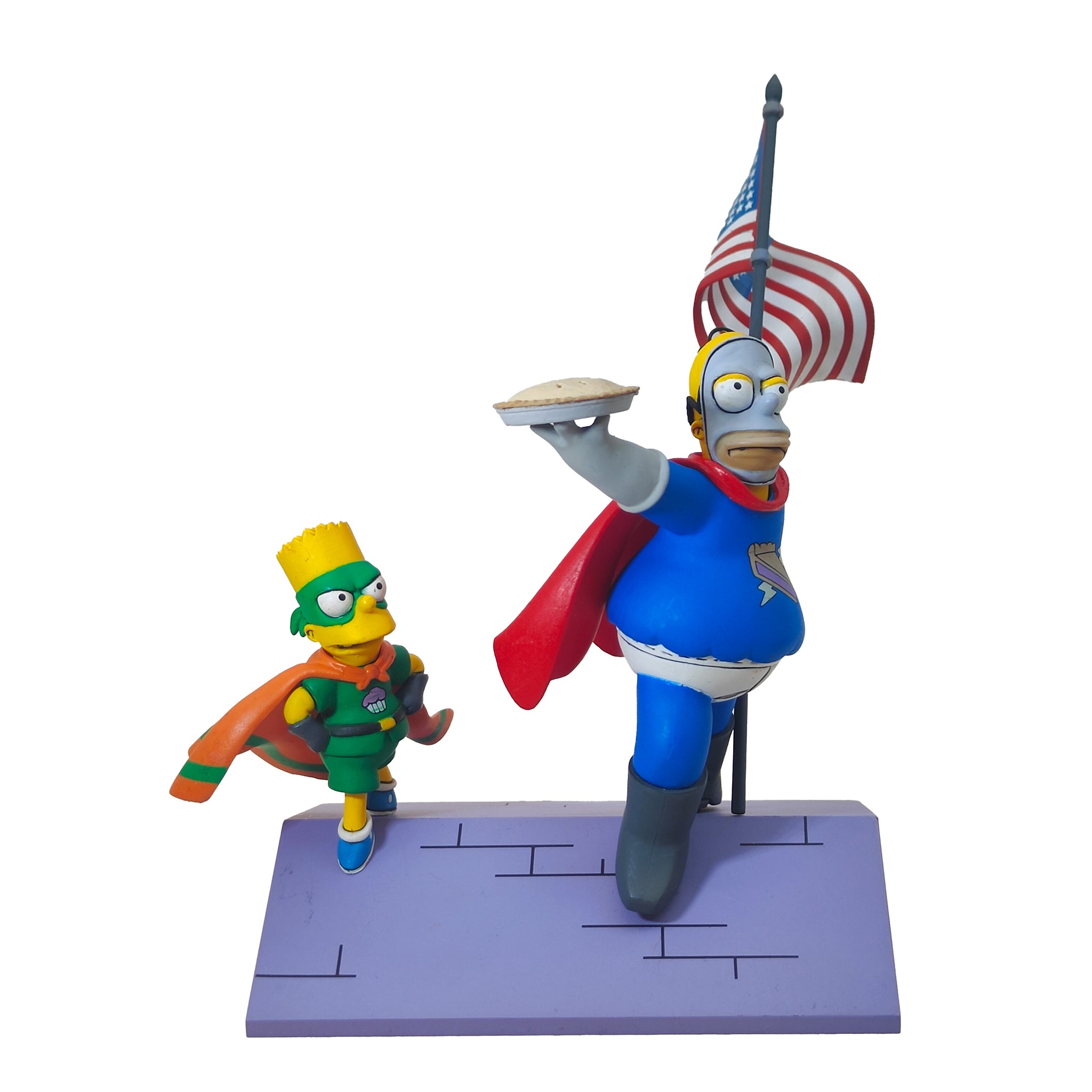 The Simpsons Homer Pie Man Bart Cupcake Kid McFarlane Figure Set 2007
