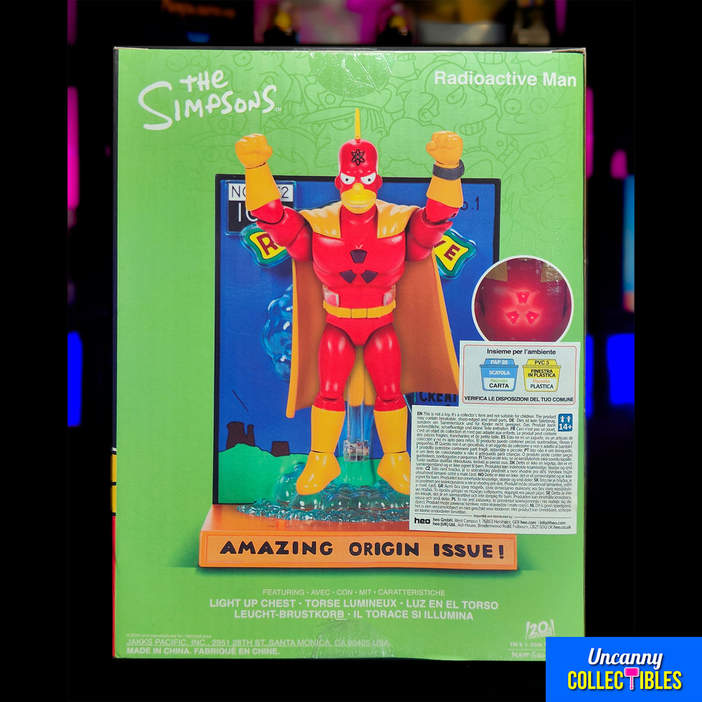 The Simpsons Radioactive Man Jakks Pacific Premium Action Figure – The Simpsons, JAKKS Pacific, 13 cm, 2024, brand new collector item, Uncanny Collectibles Dublin Ireland
