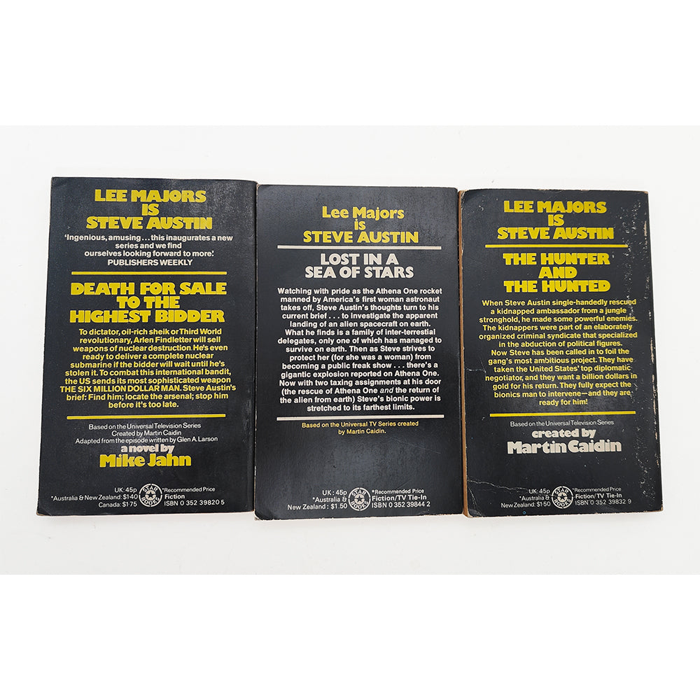 The Six Million Dollar Man Vintage Paperback Novel Bundle 1975-1976 – Six Million Dollar Man, Vintage Brands, -, 1975, pre-owned collector piece, Uncanny Collectibles Dublin Ireland