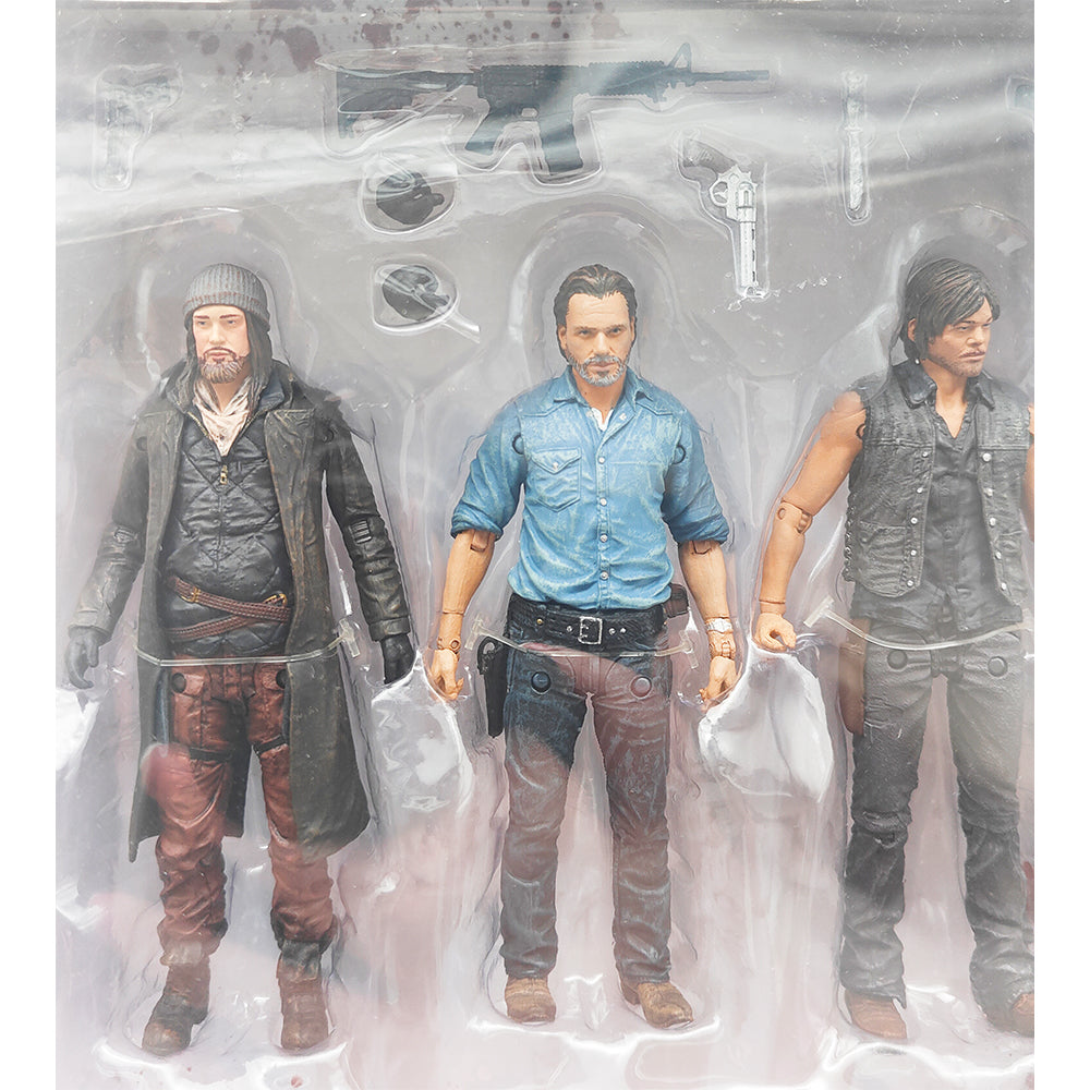 The Walking Dead Limited Edition Allies 3-Pack Rick Daryl Jesus McFarlane Toys 12 cm Action Figures 2018 – The Walking Dead, McFarlane Toys, 12 cm, 2018, pre-owned collector piece, Uncanny Collectibles Dublin Ireland