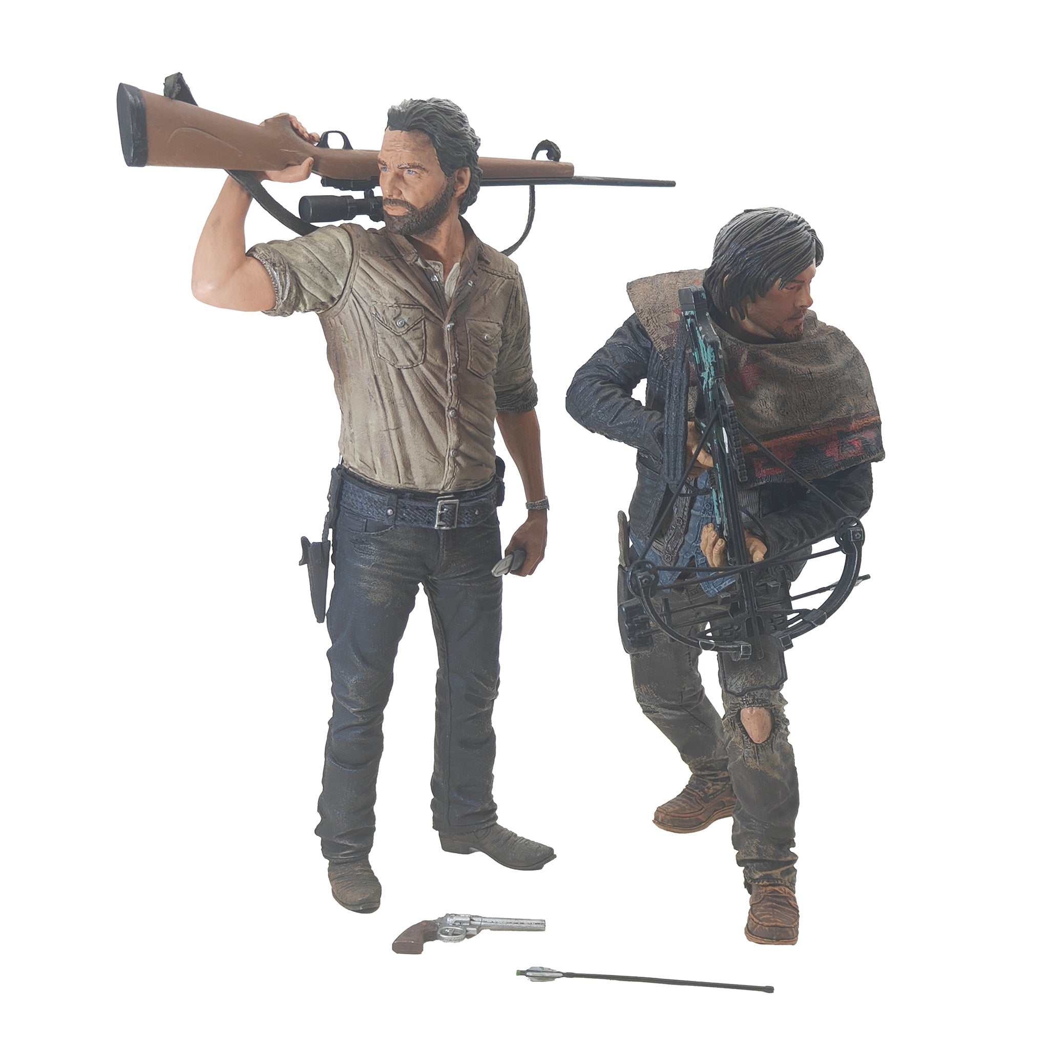 The Walking Dead Rick Grimes Daryl Dixon 25cm Figures Bundle