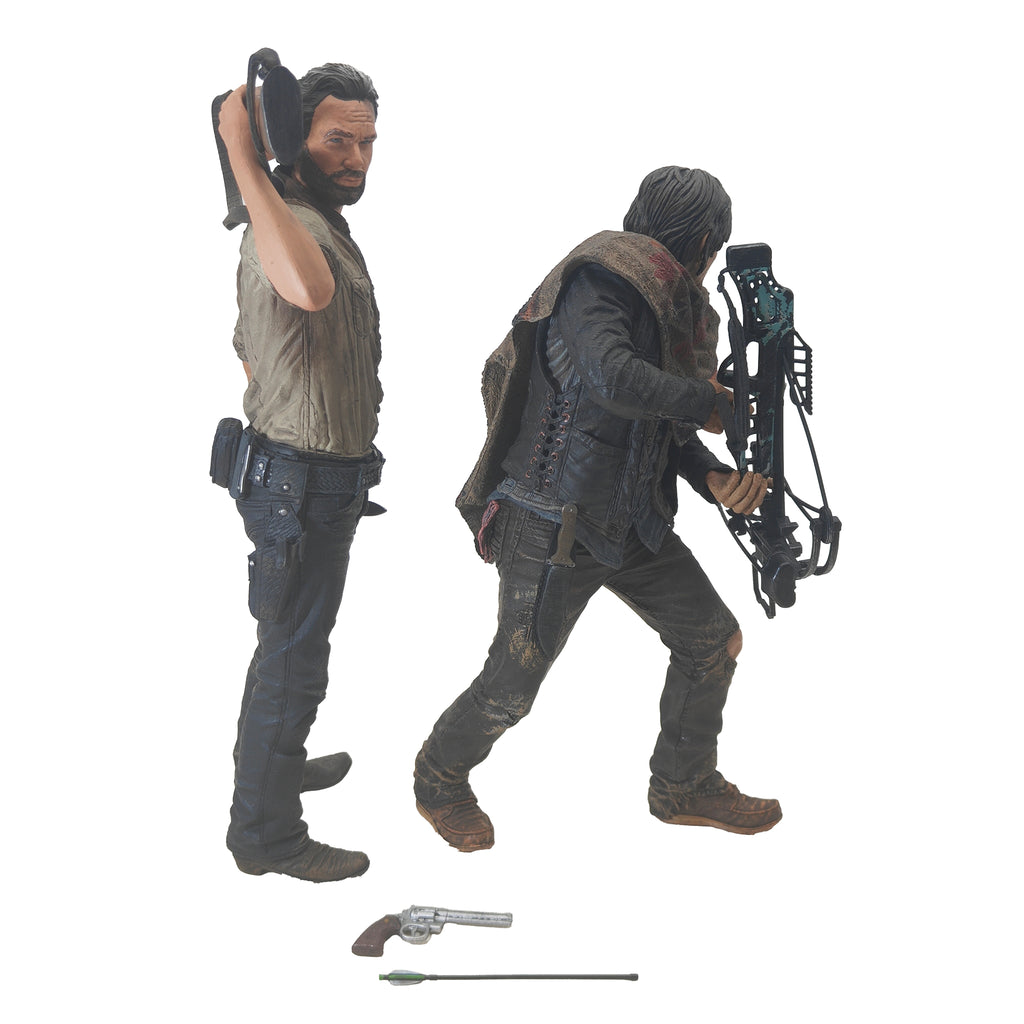 The Walking Dead Rick Grimes Daryl Dixon 25cm Figures Bundle