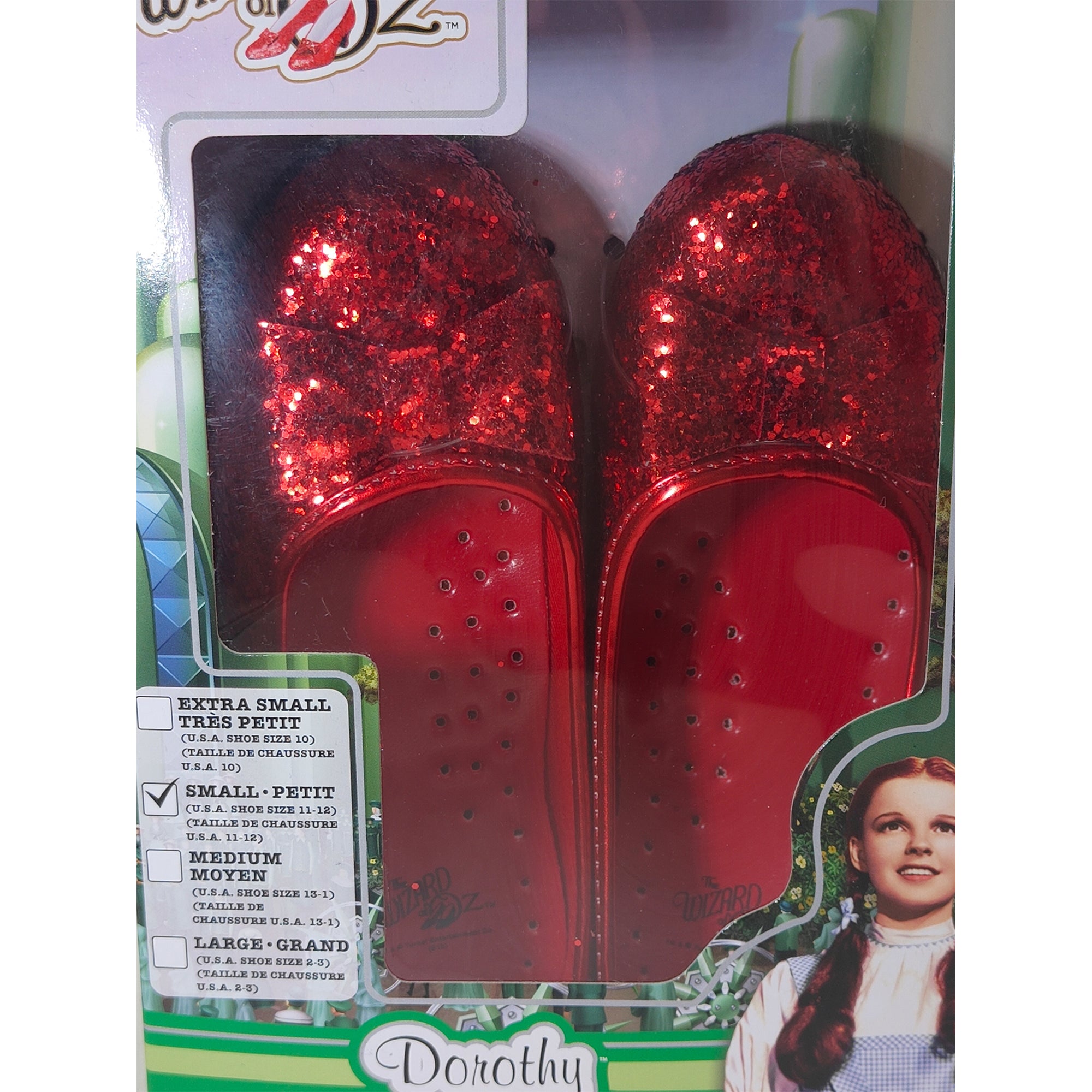The Wizard Of Oz Dorothy Sequin Deluxe Child Shoes Size Small Rubies 2013