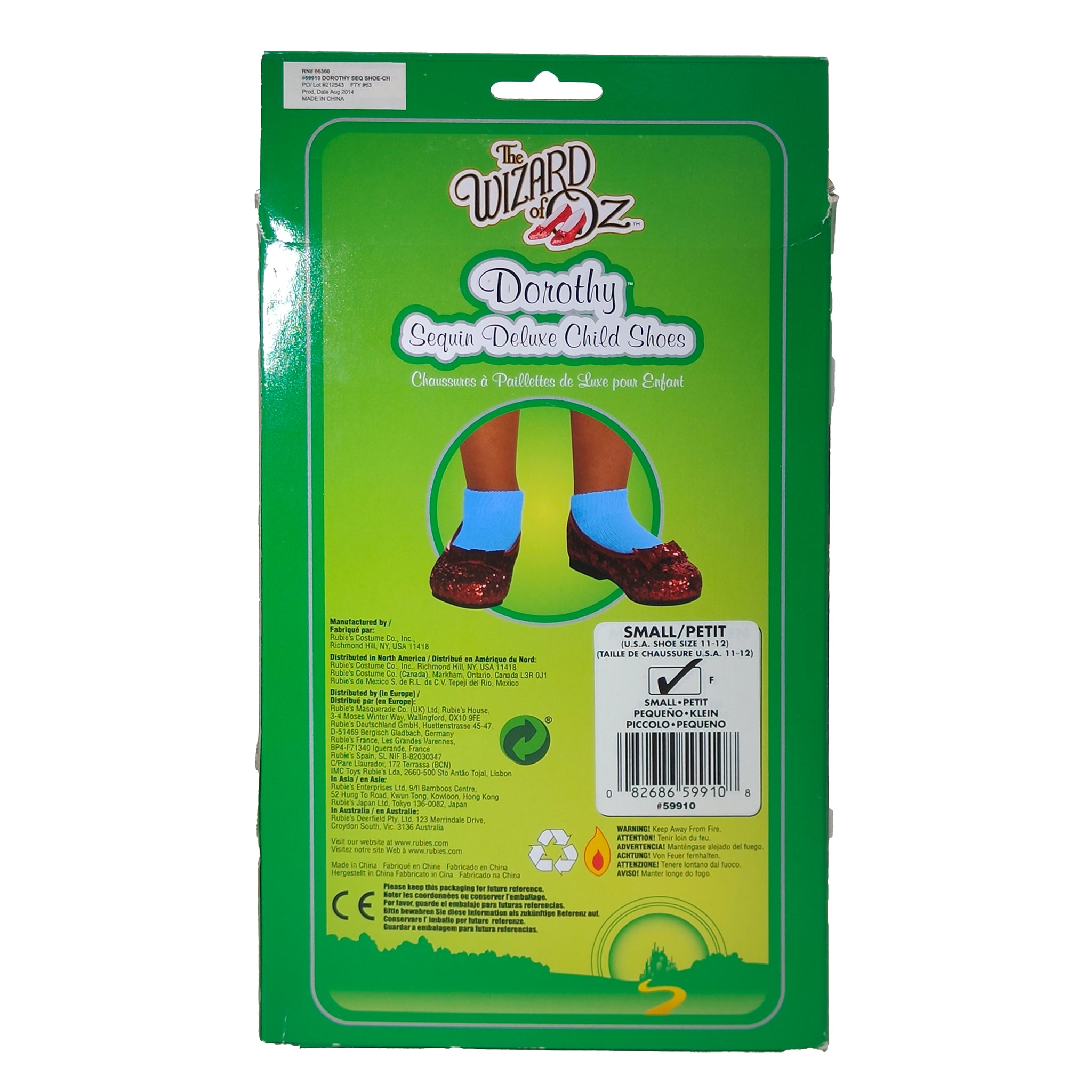 The Wizard Of Oz Dorothy Sequin Deluxe Child Shoes Size Small Rubies 2013 – Movie Icons & Heroes, Rubie's, -, 2013, pre-owned collector piece, Uncanny Collectibles Dublin Ireland