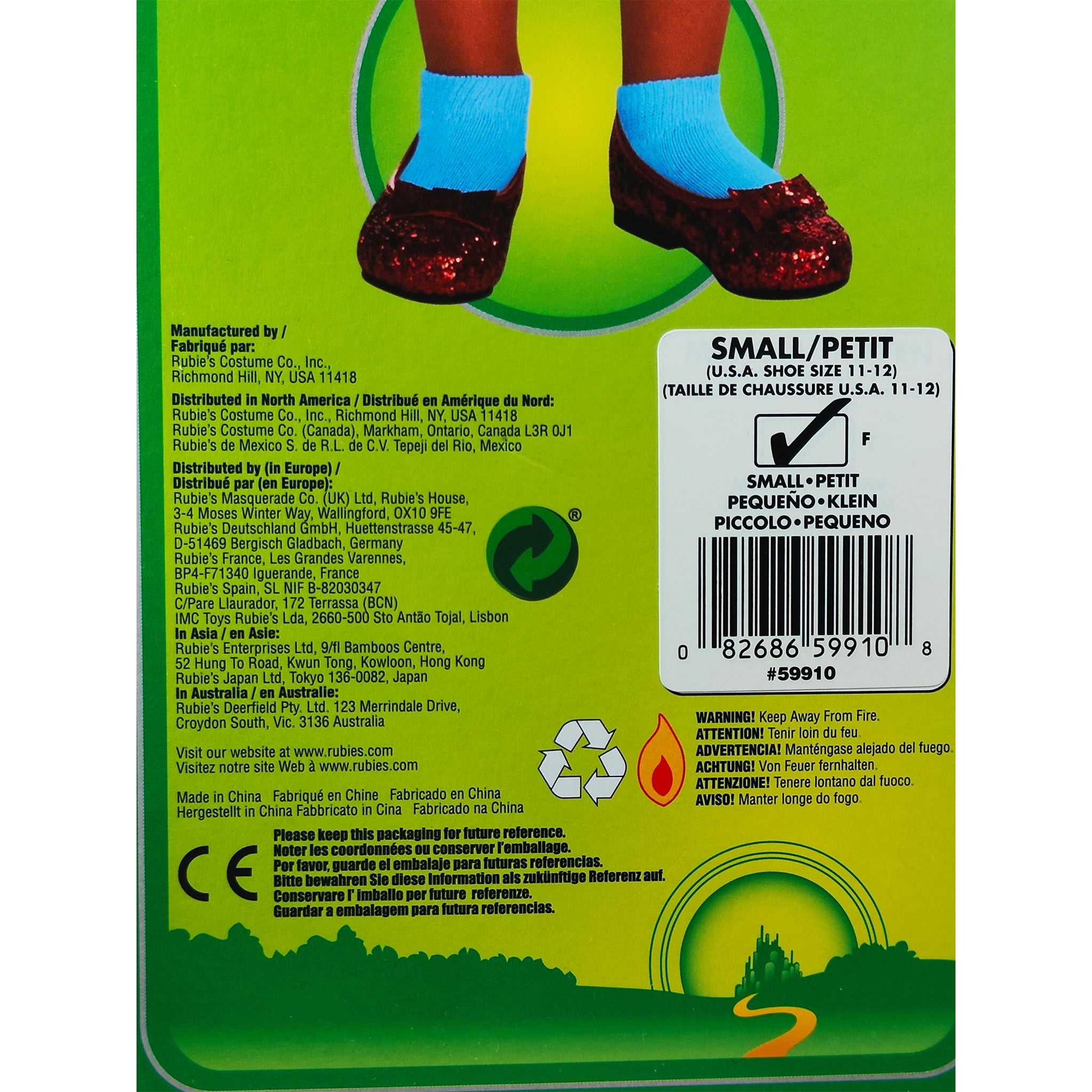 The Wizard Of Oz Dorothy Sequin Deluxe Child Shoes Size Small Rubies 2013 – Movie Icons & Heroes, Rubie's, -, 2013, pre-owned collector piece, Uncanny Collectibles Dublin Ireland