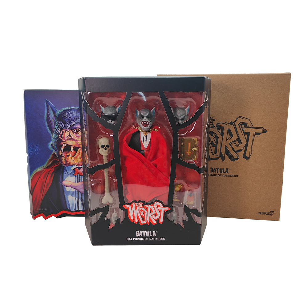 The Worst Ultimates Batula 18 cm Action Figure Super7 2022 – The Worst, Super7, 18 cm, 2022, pre-owned collector piece, Uncanny Collectibles Dublin Ireland