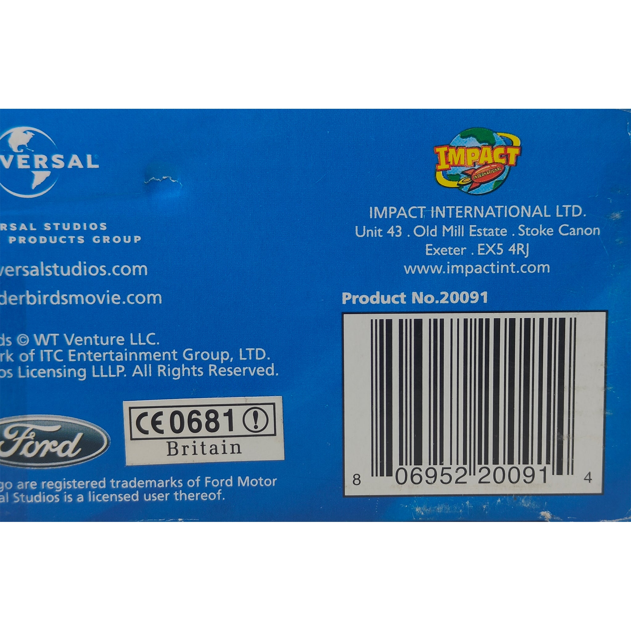 Thunderbirds 40MHz Micro Full Function Radio Control FAB 1 Vehicle By Impact Toys 1999 - Untested – Thunderbirds, Vintage Brands, 12 cm, 1999, pre-owned collector piece, Uncanny Collectibles Dublin Ireland