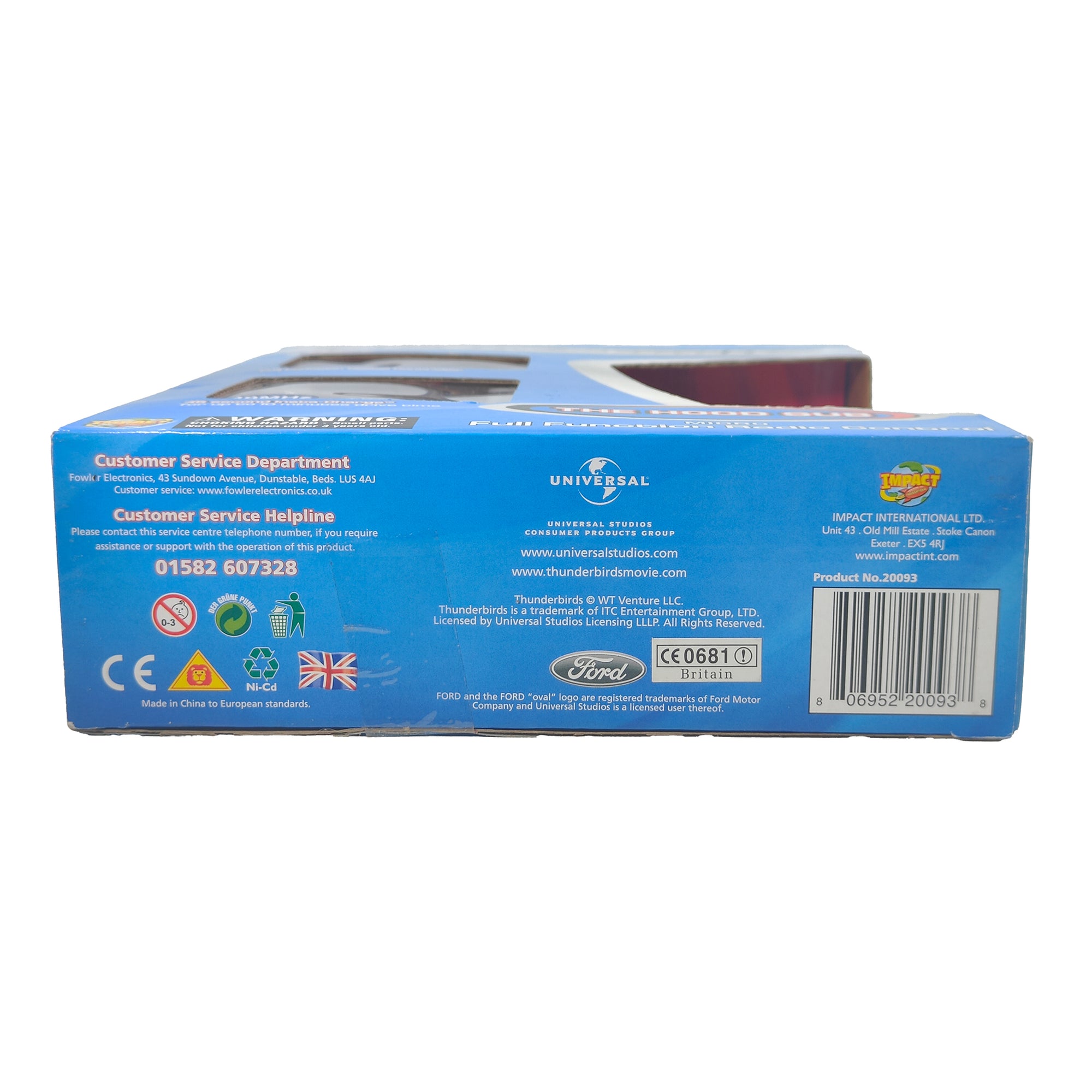 Thunderbirds 40MHz Micro Full Function Radio Control Hood Sub Vehicle By Impact Toys 1999 – Thunderbirds, Vintage Brands, 12 cm, 1999, pre-owned collector piece, Uncanny Collectibles Dublin Ireland