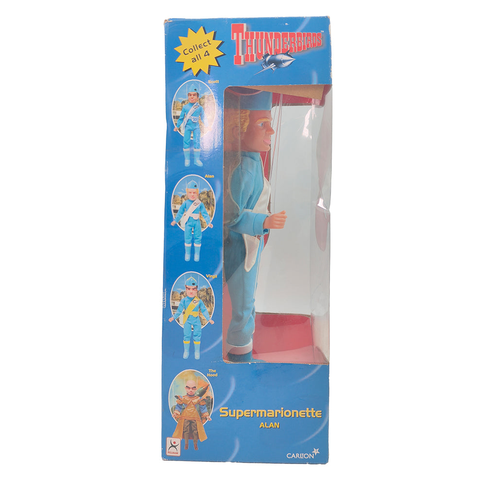 Thunderbirds Alan Tracy 30 cm Supermarionette Thunderbirds Puppet 2001 Pelham Carlton Gerry Anderson – Thunderbirds, Vintage Brands, 30 cm, 2001, pre-owned collector piece, Uncanny Collectibles Dublin Ireland