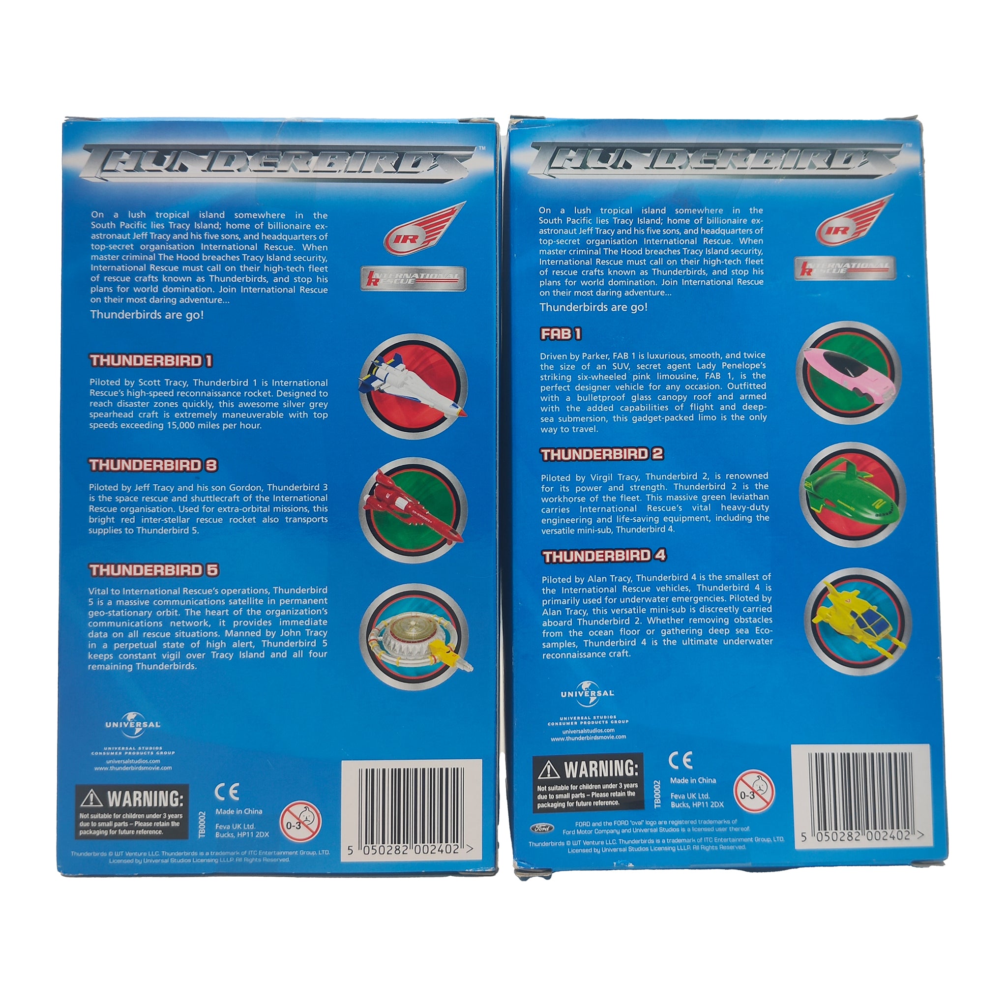 Thunderbirds Diecast 3 Vehicle Pack Feva 2004 Bundle – Thunderbirds, Vintage Brands, -, 2004, pre-owned collector piece, Uncanny Collectibles Dublin Ireland